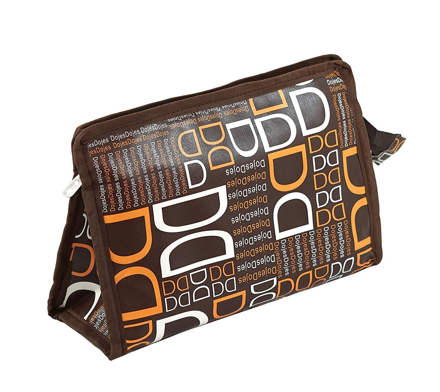 Rishabh Overseas 3-Piece Synthetic Travel & Cosmetic Pouch Set - Extra Large Makeup Organizer Storage Case for Women | Travel Toiletry Kit Bags (Brown) | Perfect for Vacation, Gym, Business Trips & Daily Essentials Organization