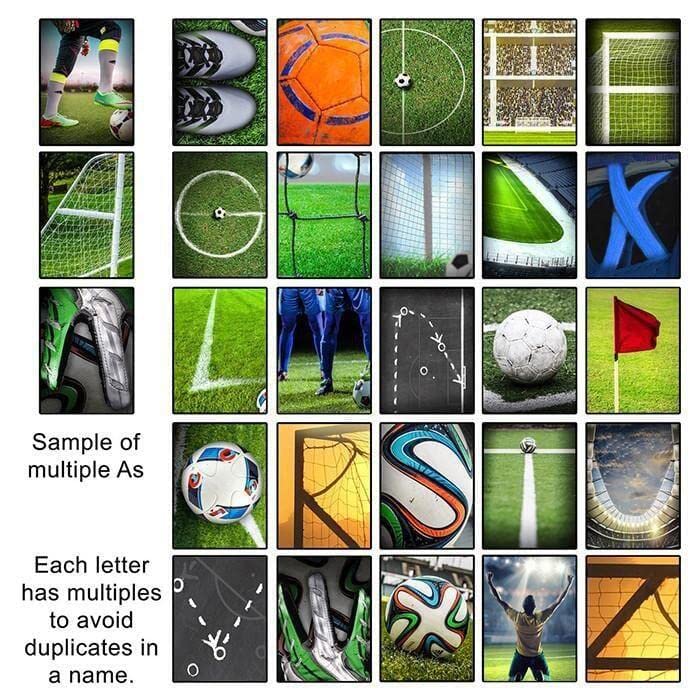 Personalized Soccer Name Art - Custom Framed Canvas Gift (13.5