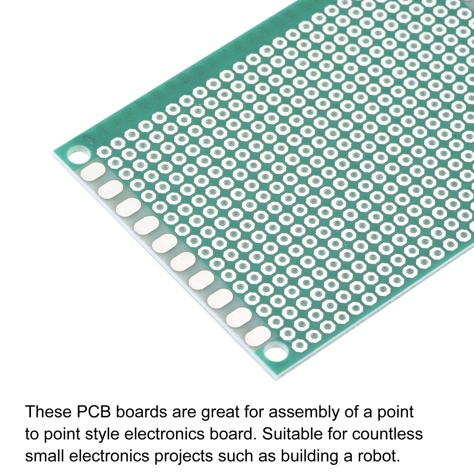 Single Sided PCB Prototyping Board with Plated Through Holes - 2 Sizes (Pack of 7) for DIY Electronics Projects, Soldering Practice & Circuit Prototyping | Perfect for Arduino, Raspberry Pi & STEM Learning