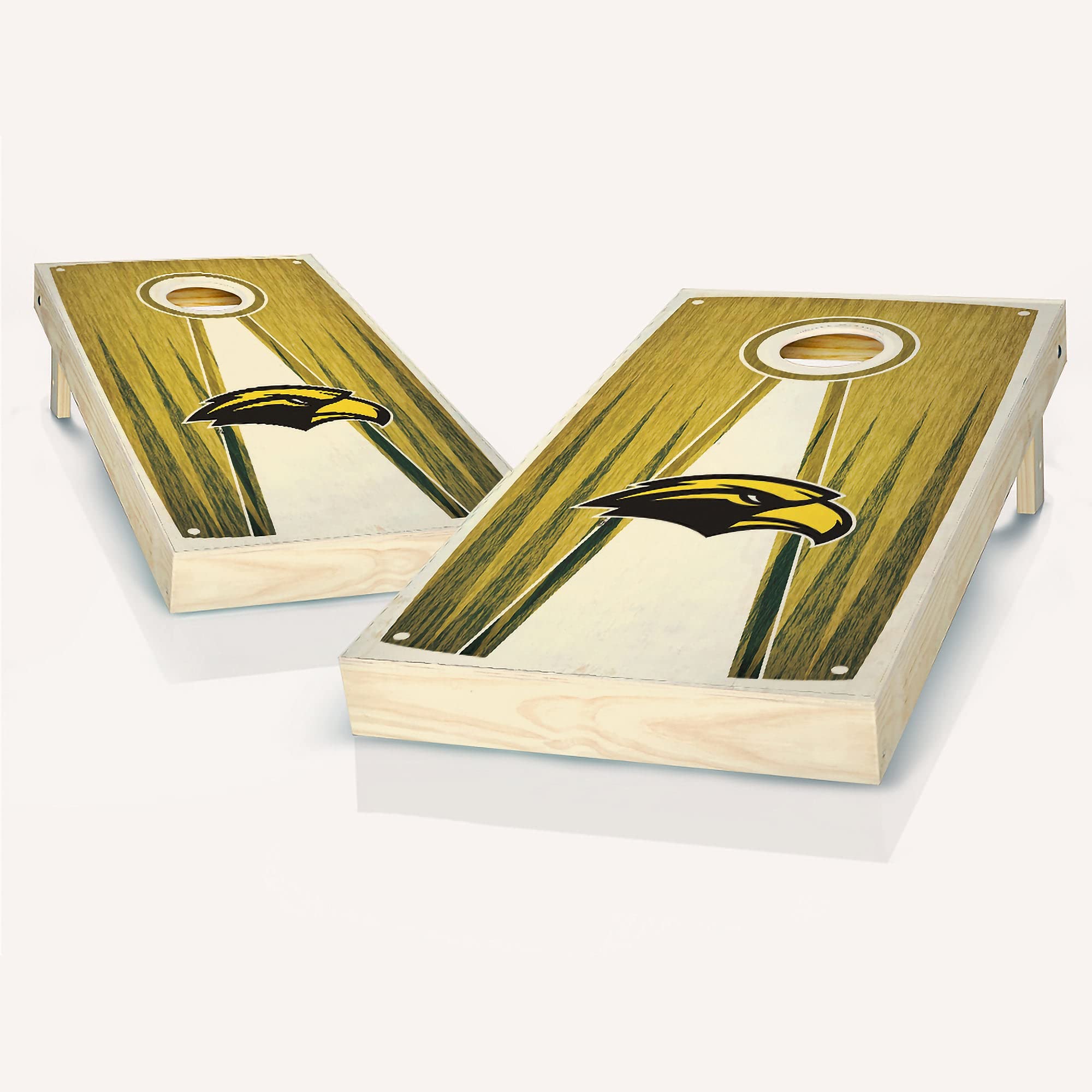 Southern Miss Stained Pyramid Cornhole Game Set - 2 Wooden Boards & 8 Bean Bags for Backyard, Tailgate, and Outdoor Parties - Perfect for College Football Games, BBQs, and Family Gatherings