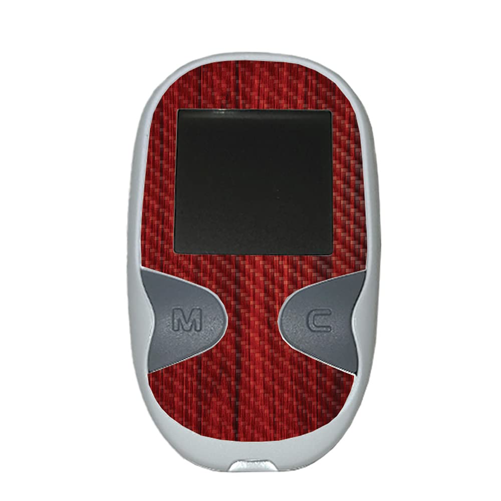 Premium Carbon Fiber Skin for Care Touch Glucose Meter - Cherry Grain Finish | Durable, Protective Cover | Easy to Apply | Made in USA | Perfect for Diabetics & Travel Use