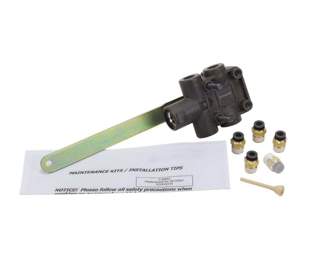 Mytee Products Height Control Leveling Valve with Dump Feature - Compatible with Peterbilt & Freightliner Trucks (08-02947OEM) - 2 Pack - Ideal for Heavy-Duty Truck Suspension Adjustments and Load Leveling