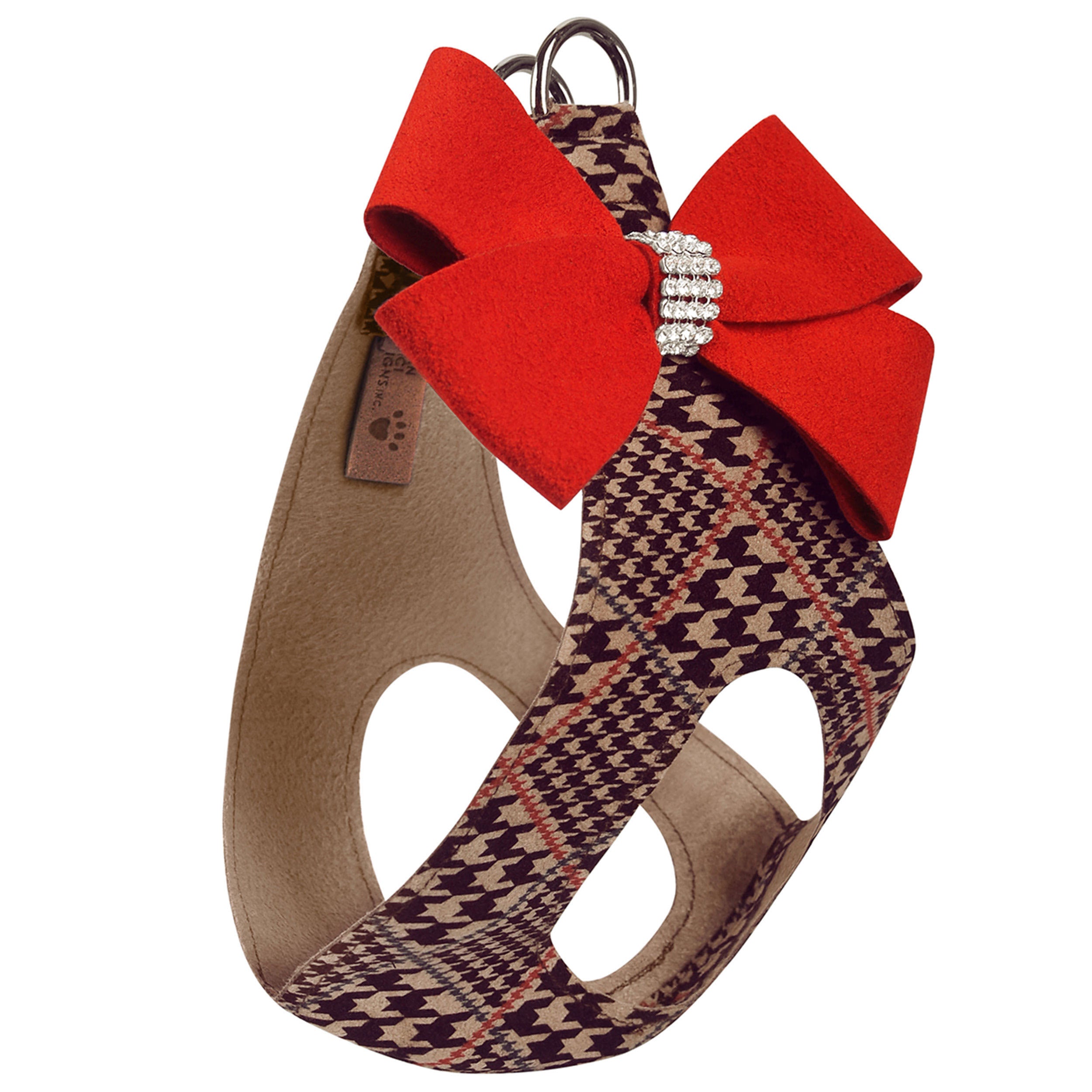 Red Pepper Nouveau Bow Step-In Dog Harness - Adjustable Pet Vest for Small to Medium Dogs, Perfect for Walking, Training & Outdoor Adventures