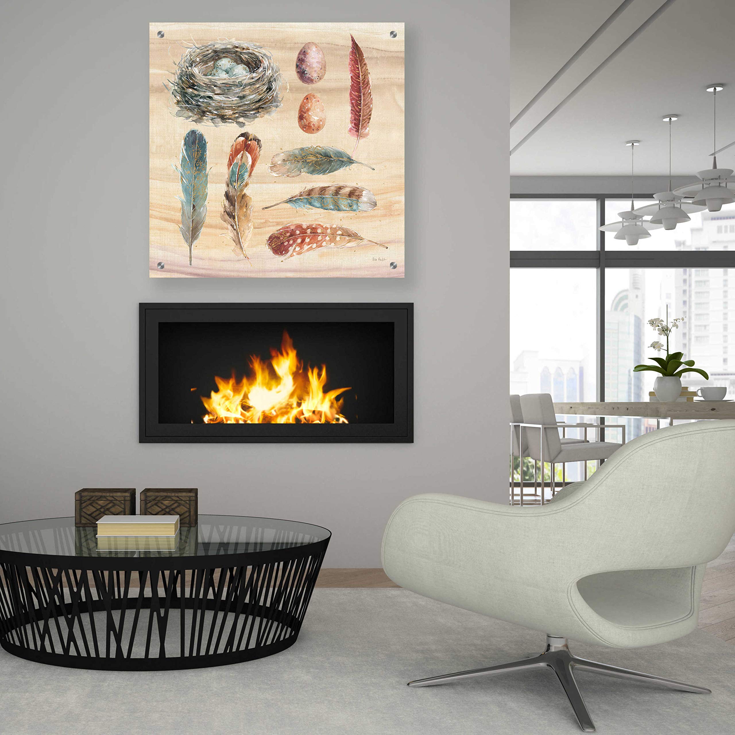 Spiced Nature X by Lisa Audit - 36x36 Inch Acrylic Glass Wall Art Painting, Modern Abstract Home Decor for Living Room, Bedroom & Office