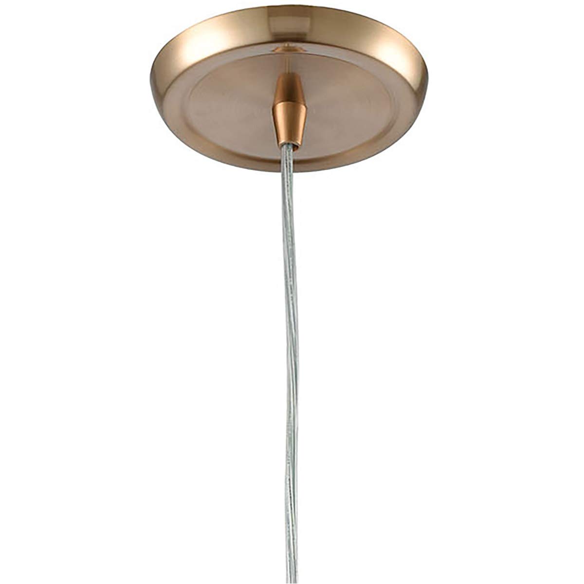 Elk Lighting 21105/1 Modern Pendant Light Fixture - Satin Brass & Polished Nickel Finish - Perfect for Kitchen Island, Dining Room or Bedroom Lighting