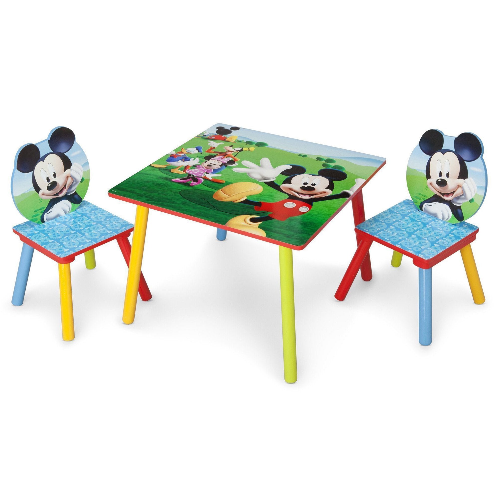 Mickey Mouse Kids Table and Chair Set - Disney Themed Children's Furniture for Playroom, Birthday Party & Toddler Learning Activities