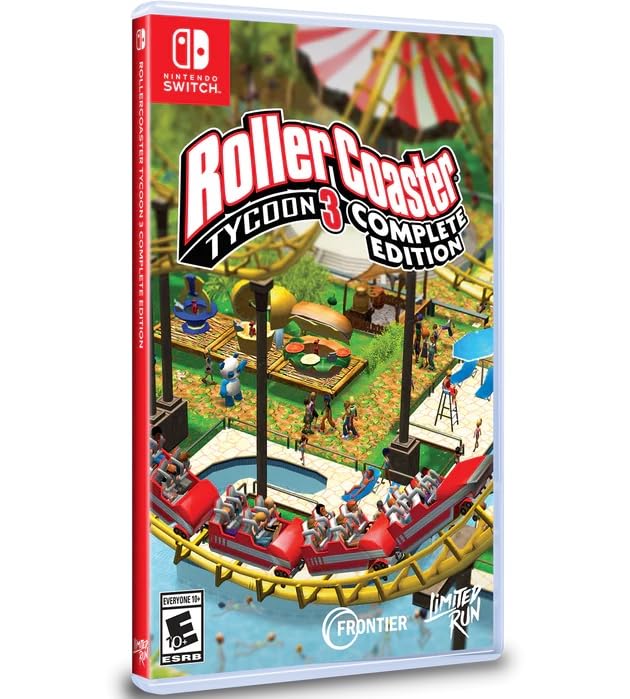 RollerCoaster Tycoon 3: Complete Edition - Nintendo Switch Game - Limited Run Physical Copy - Theme Park Simulation & Management - Perfect for Family Game Night & Travel Entertainment