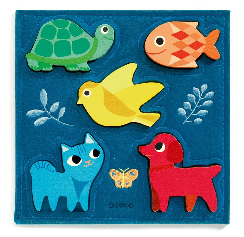 Gataki Wooden and Felt Puzzle - Educational Montessori Toy for Kids Ages 3-6 | Brain Teaser for Toddlers, Perfect for Home Learning and Classroom Activities