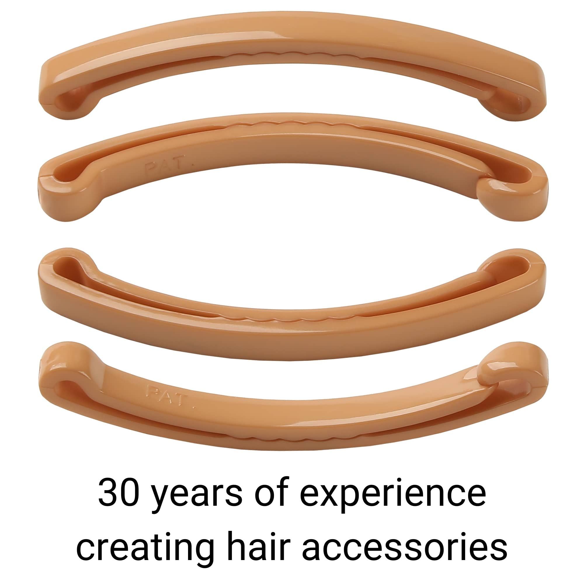 Small Plastic Hair Barrettes - 18 Pcs for Thin to Medium Hair | Half Updos & Ponytails