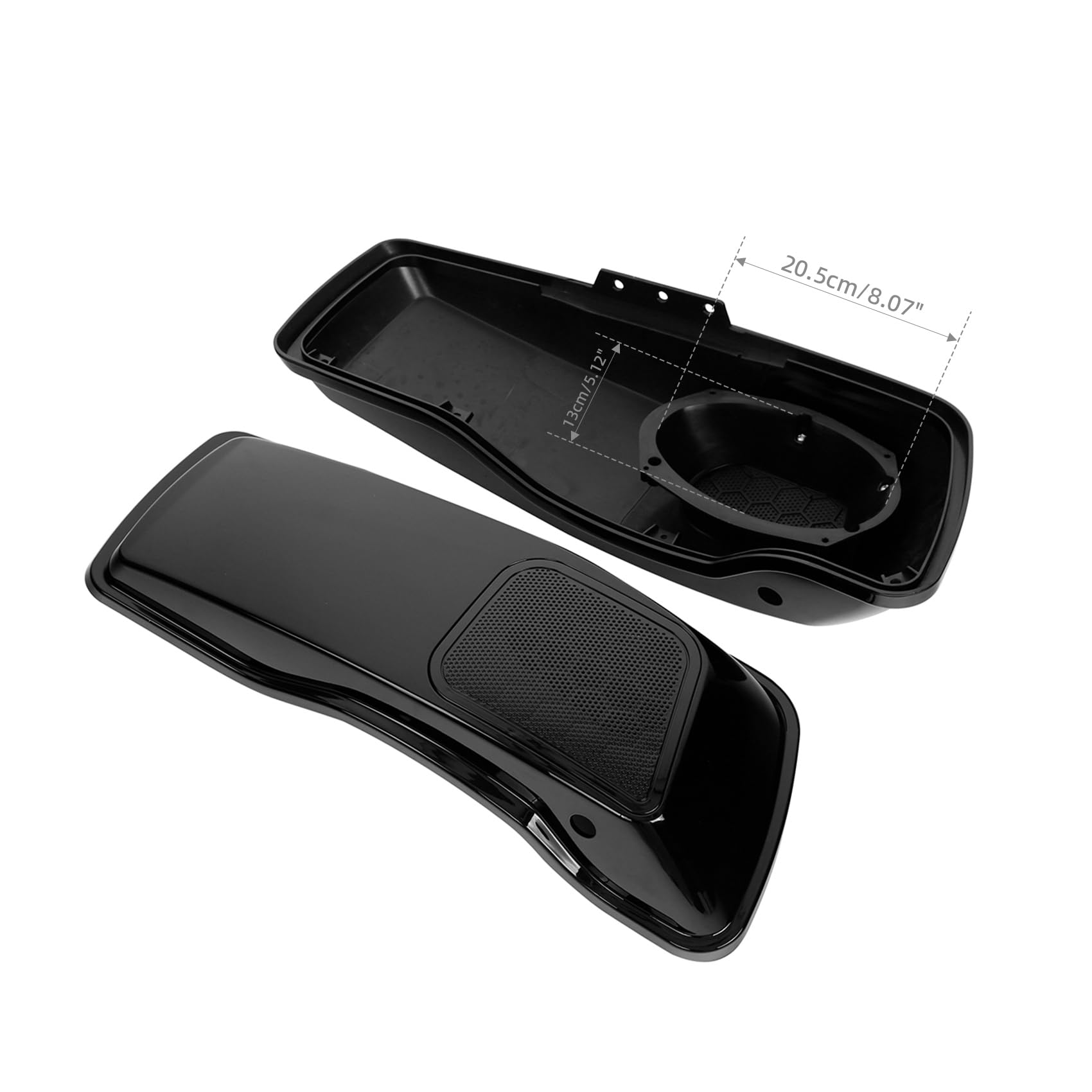 6x9 Cutout Grills Saddlebag Speaker Lids for Harley Touring Road King Street Electra Glide (2014-2024) - Premium Motorcycle Audio Upgrade for Enhanced Riding Experience