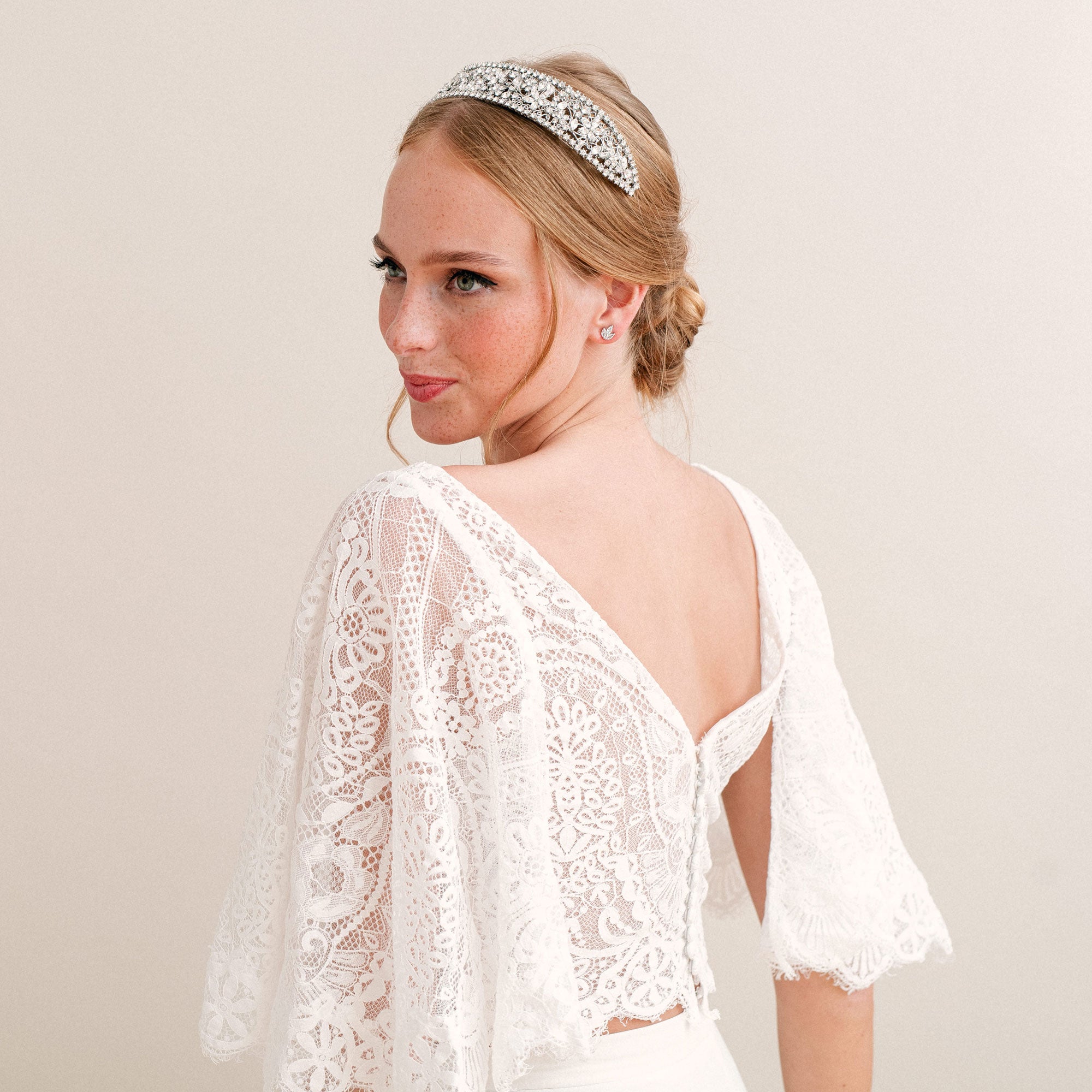 Lisette Crystal Band Tiara Headpiece - Elegant Bridal Hair Accessory for Weddings, Prom & Special Occasions