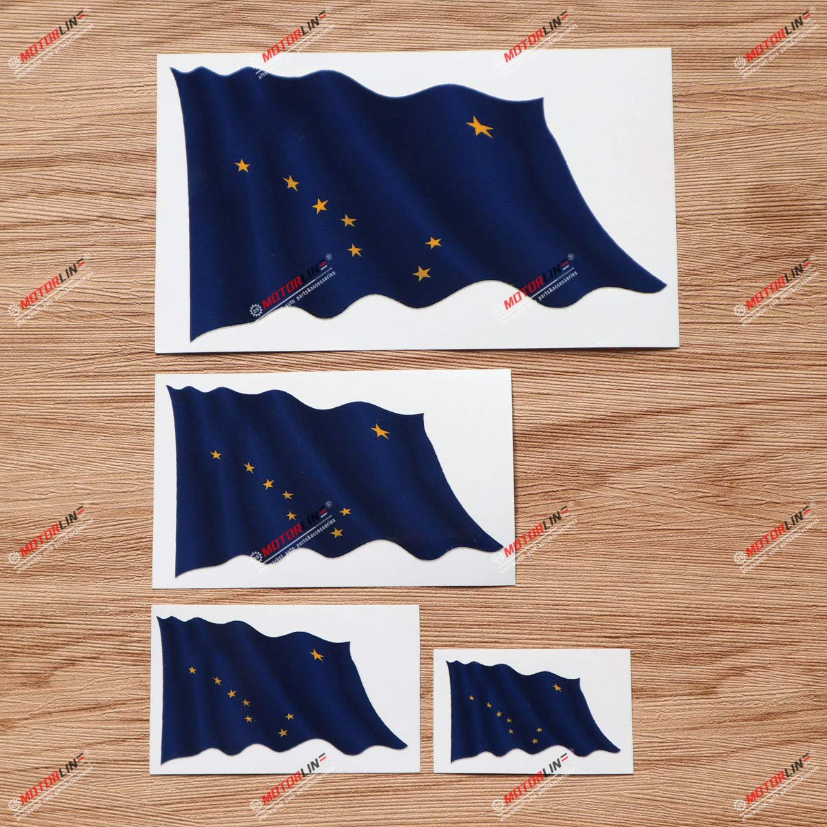 Alaska State AK Flag Vinyl Stickers 4 Pack - 2