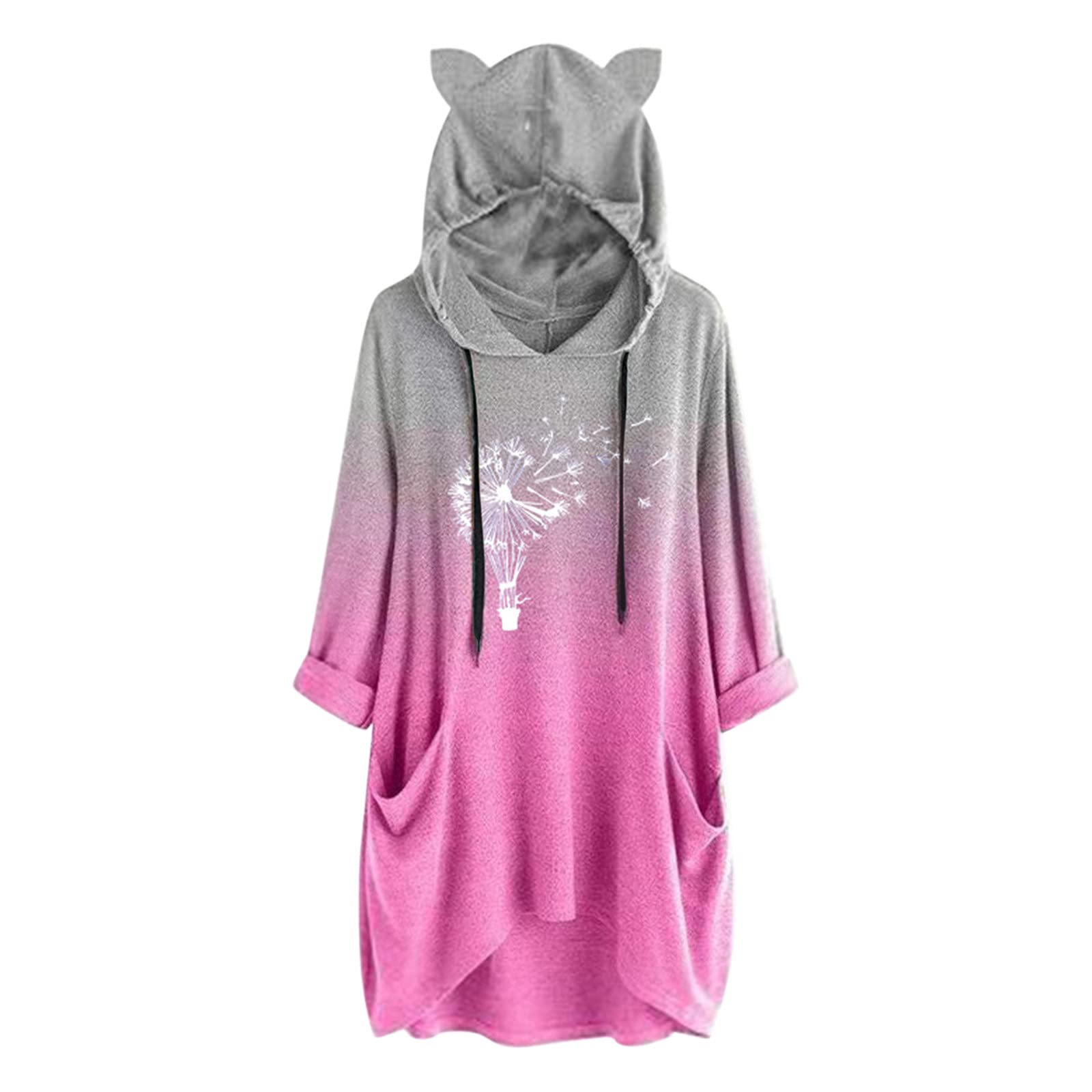 Women's Long Sleeve Printed Pullover Sweatshirt - Casual Christmas Blouse Hoodie for Women | Cozy Holiday Outfit, Gift Idea & Winter Fashion