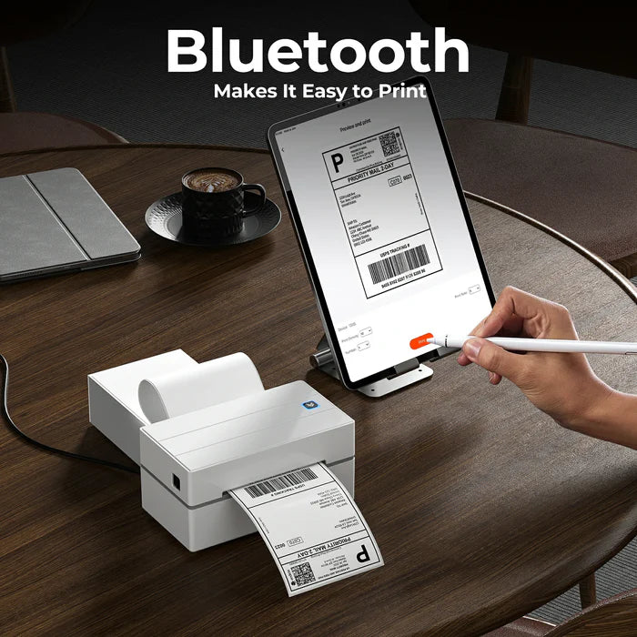 MUNBYN RealWriter 130B Wireless Bluetooth Thermal Label Printer for Shipping, Packaging & Inventory - Compatible with Shopify, Amazon, eBay & Etsy