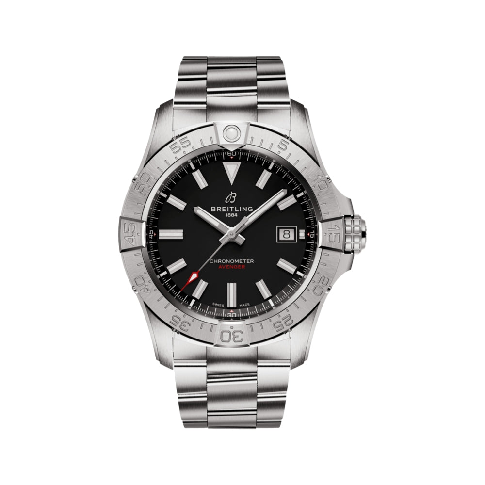 Avenger Automatic 42mm Men's Watch - Black Dial with Stainless Steel Bracelet | Luxury Dress Watch for Business, Formal Events & Everyday Wear