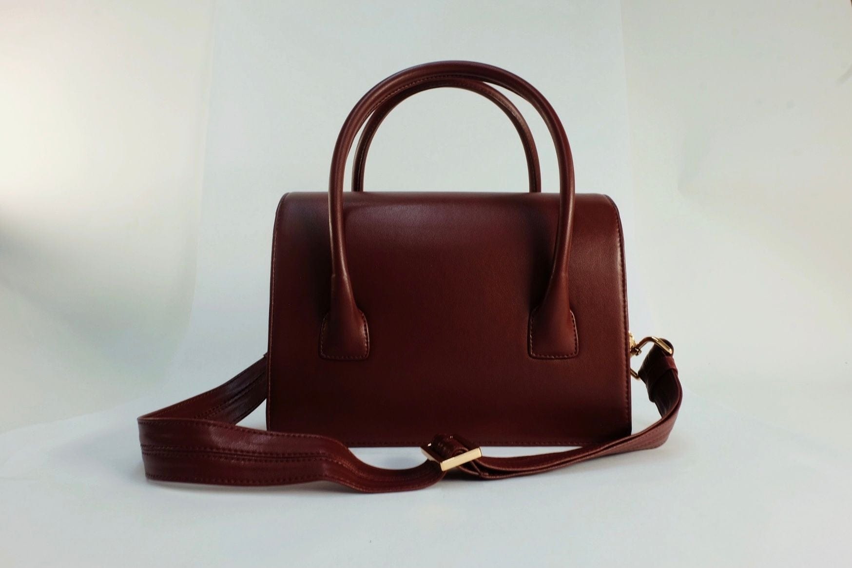 Kensington Vegan Cactus Leather Handbag for Women - Eco-Friendly & Sustainable Red Crossbody Purse - Perfect for Work, Travel & Everyday Use