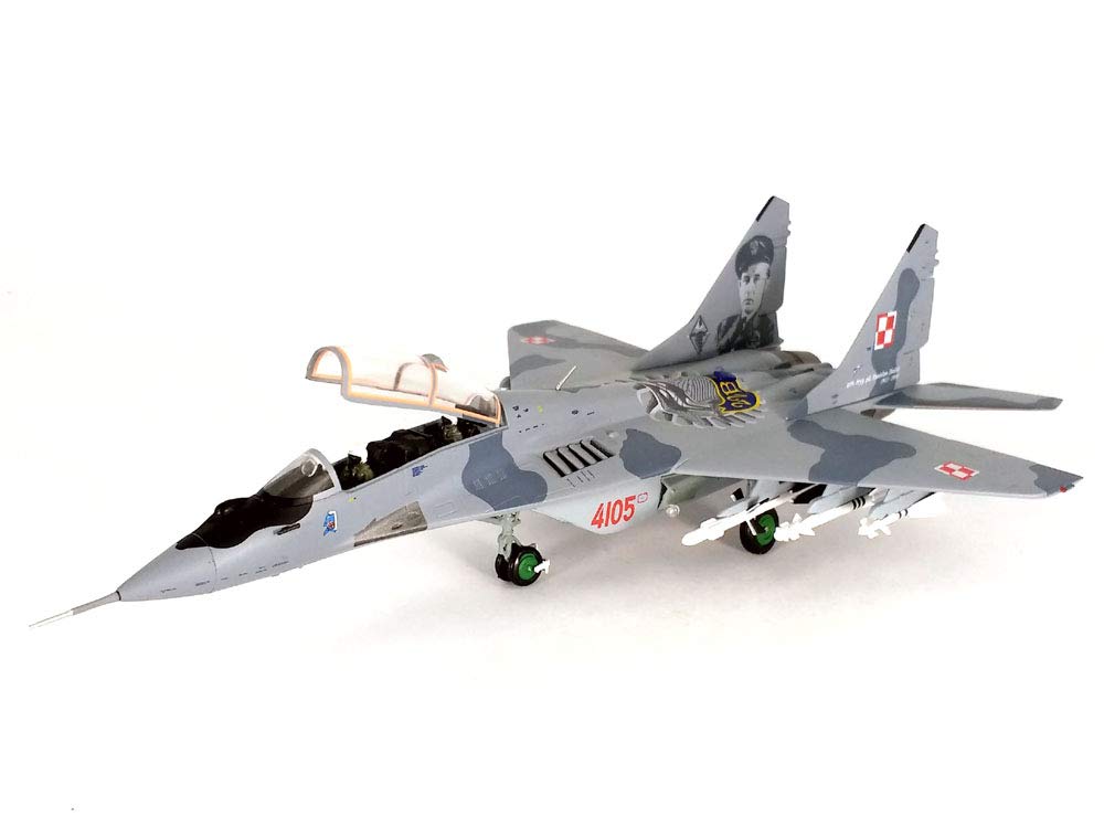 1:72 Scale Diecast Mig-29 Fulcrum Polish Air Force Fighter Jet Model with Display Stand - Perfect for Aviation Collectors, Military Enthusiasts & Home/Office Decoration