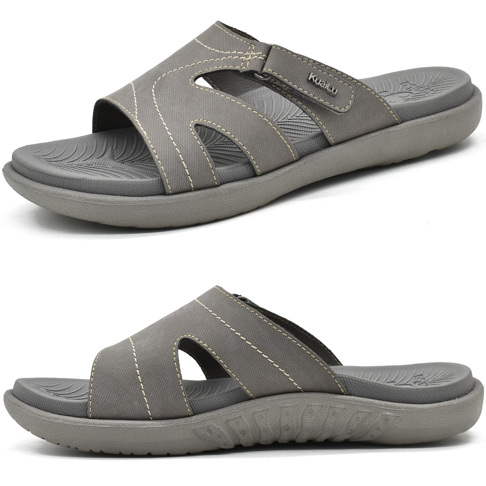 **KuaiLu Women's Orthotic Slides - Lightweight Athletic Sandals with Arch Support for Plantar Fasciitis - Yoga, Gym & Home Comfort Slippers**