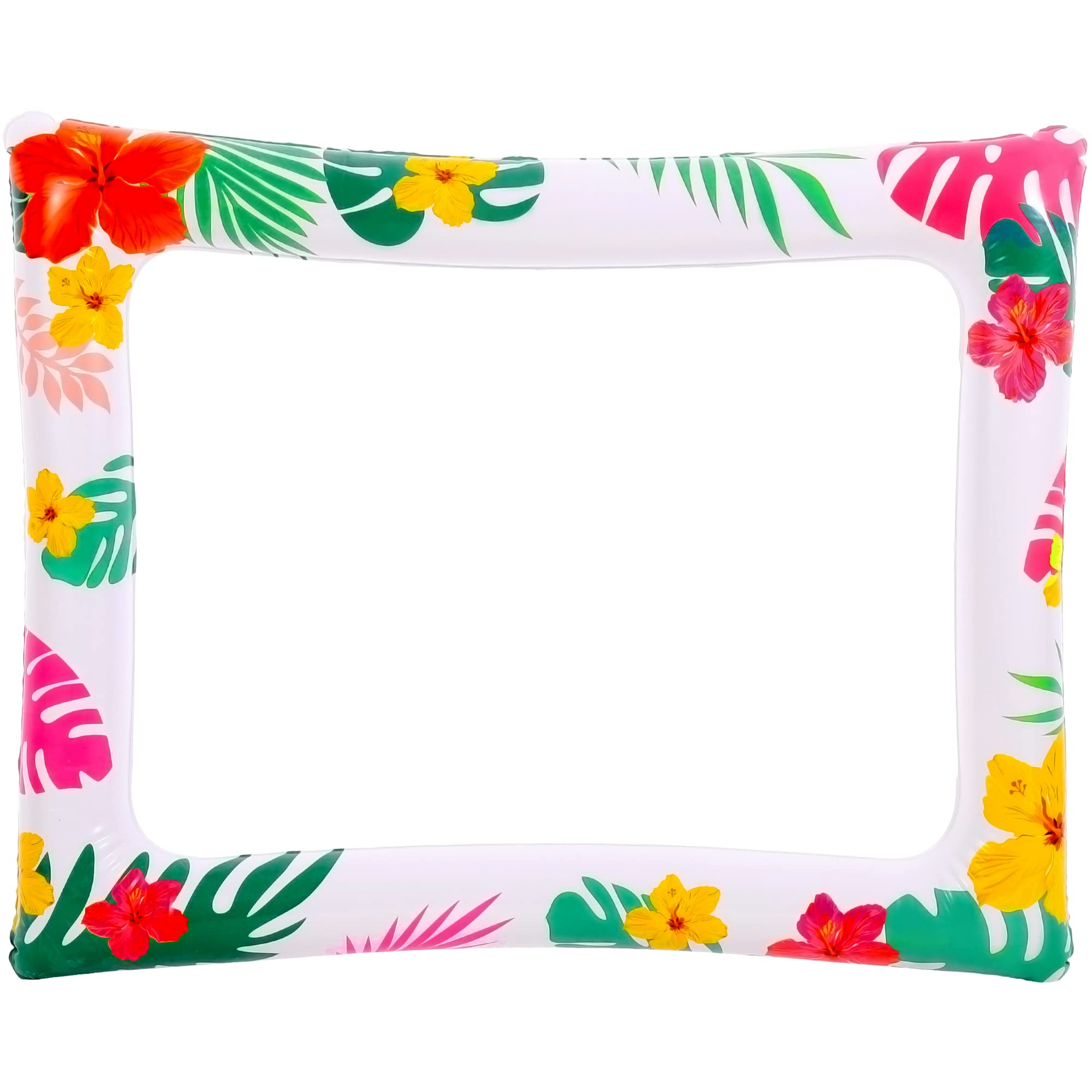 **12-Pack Hawaiian Tropical Sunglasses | 28x23 Inch Inflatable Photo Booth Frame for Luau & Pool Parties | Kids & Adults Aloha Party Decorations – Perfect for Beach, Summer, and Themed Events**
