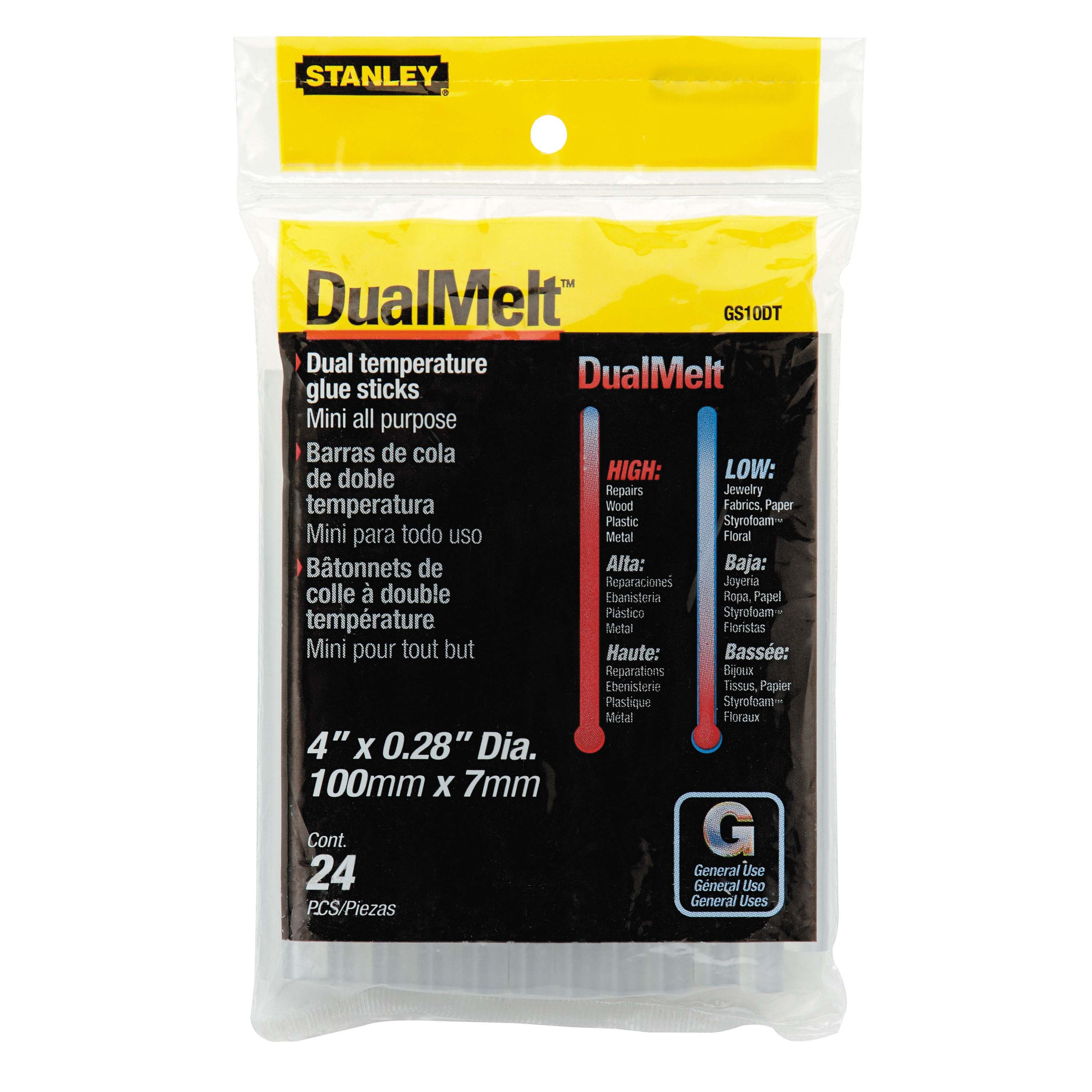 24 Pack Mini Dual Melt Glue Sticks for Crafts, DIY Projects, and School Supplies - Strong Adhesive for Paper, Fabric, and Lightweight Materials