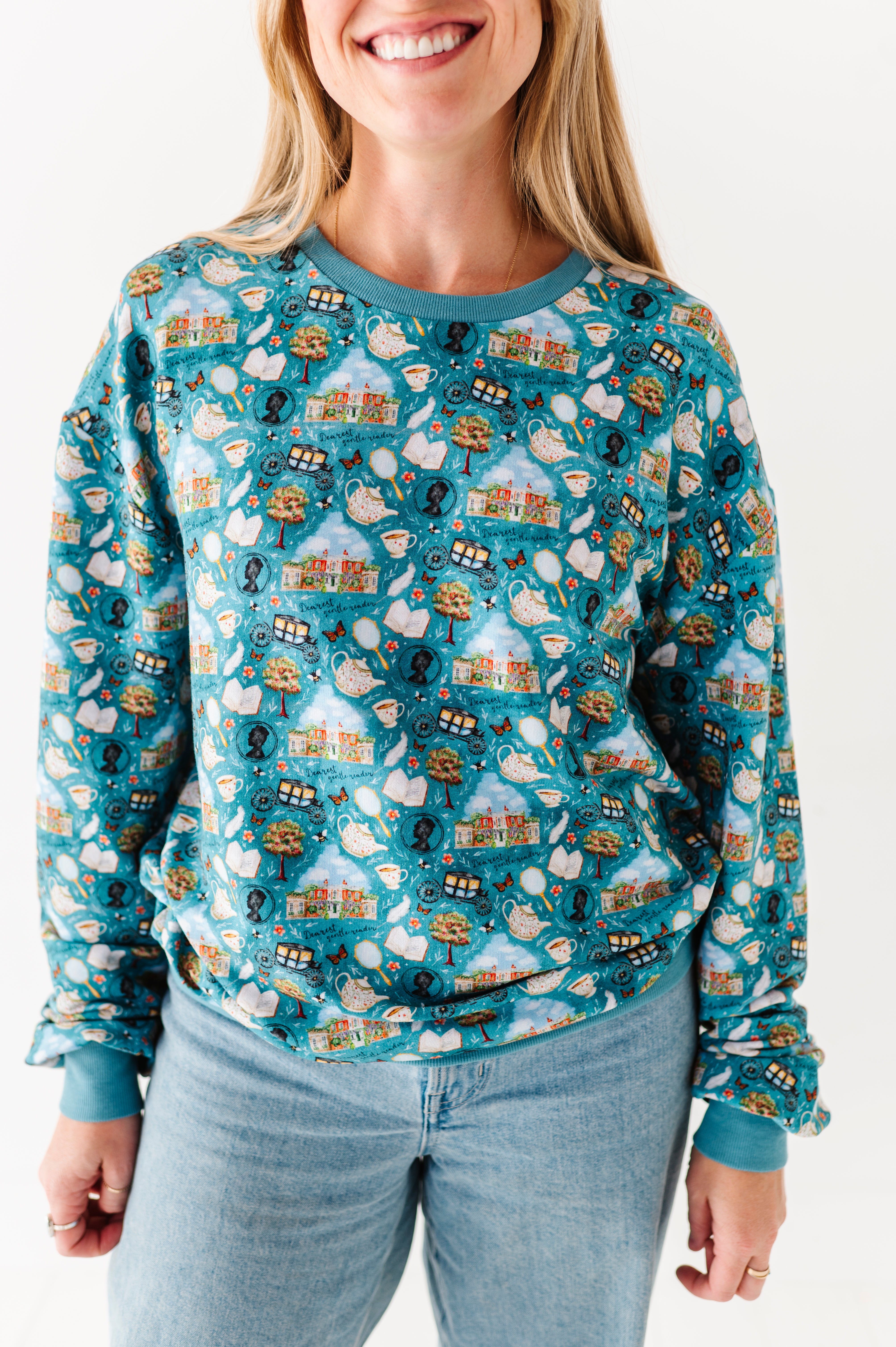 Gentle Reader Adult Sweatshirt - Cozy Pullover Hoodie for Book Lovers - Perfect for Reading, Lounging & Casual Outfits