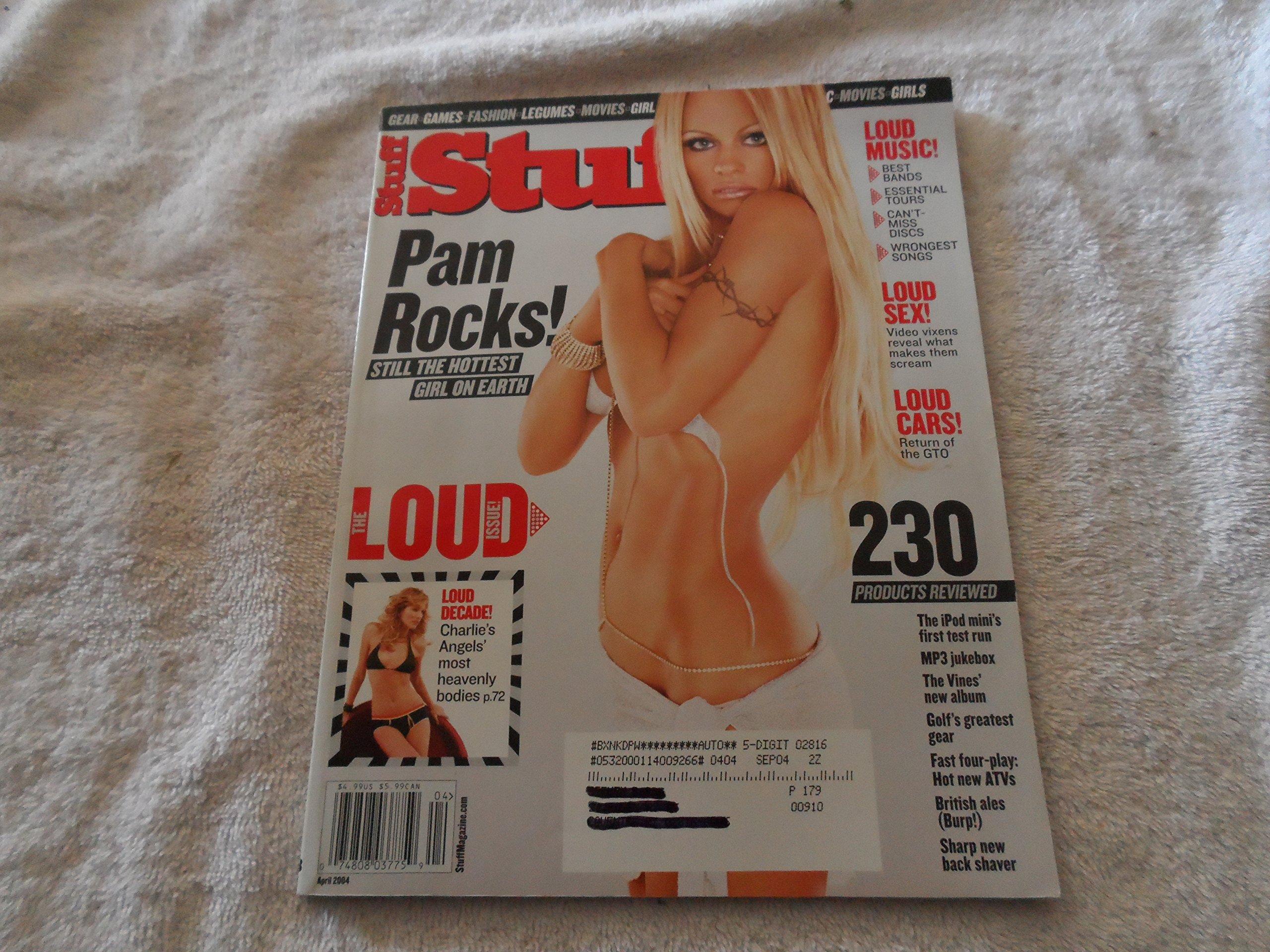 April 2004 Stuff Magazine with Pam Anderson Cover & Charlie's Angels Pictorial - Vintage Collector's Item for Pop Culture Enthusiasts & 90s Memorabilia Fans