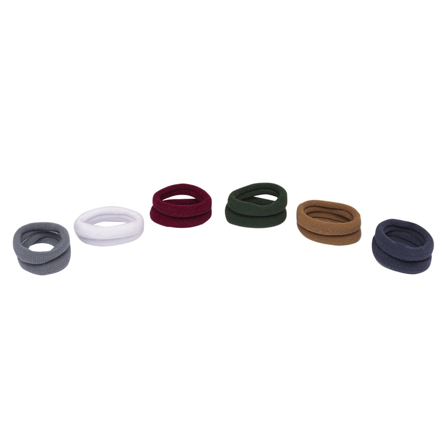 ASG Funky Messy Brown Rubber Hair Juda Bun with 12 Elastic Cotton Hair Ties - Hair Accessories Combo for Girls - Perfect for School, Parties & Everyday Styling