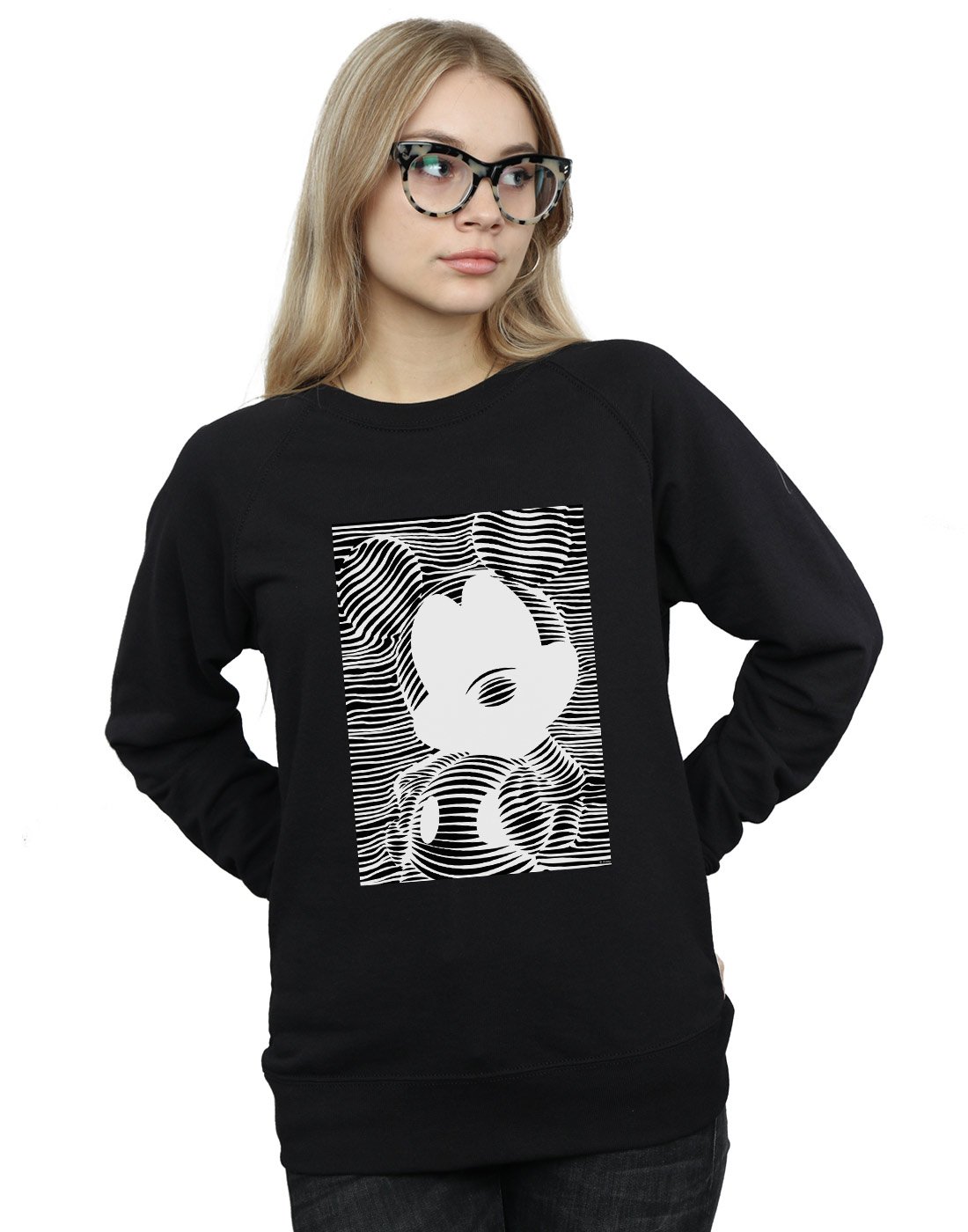 Disney Women's Mickey Mouse Graphic Pullover Sweatshirt - Cozy Casual Wear for Fall & Winter, Perfect for Outings, Travel & Lounge