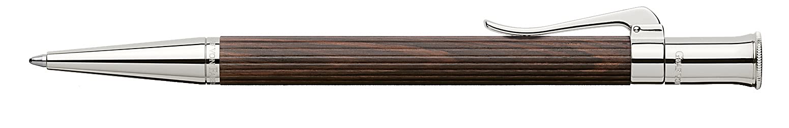 Premium Graf von Faber-Castell Classic Collection Fountain Pen - Granadilla Wood with Platinum Coating (Model 145533) | Luxury Writing Instrument for Professionals, Collectors & Gift Occasions