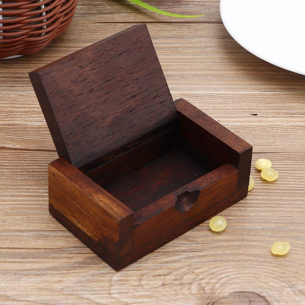 Vintage Wood Toothpick Storage Box - Kitchen Organization & Dining Decor
