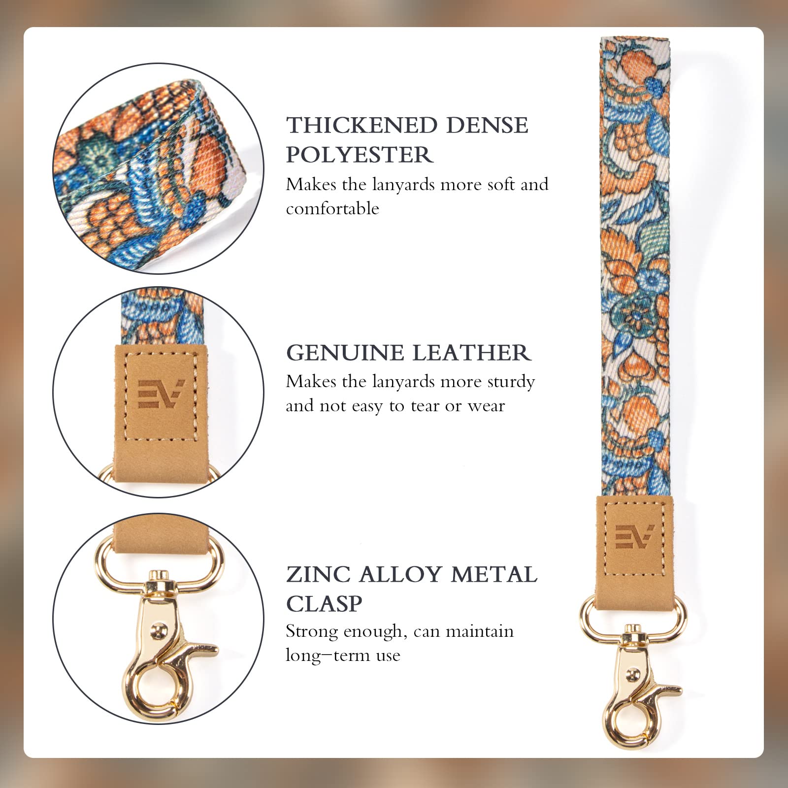 EcoVision Cute Keychain Lanyards for Women - Keys & Badge Holder for Office, Gym
