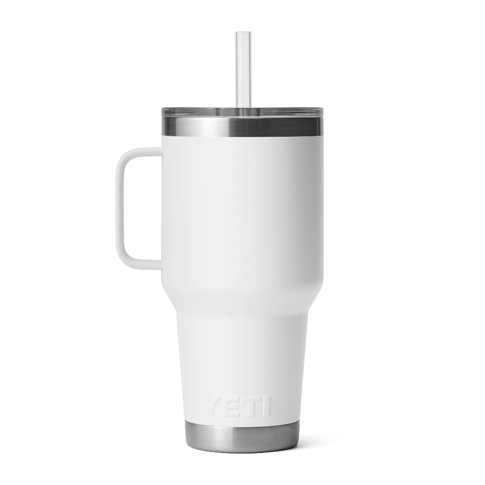 **35 oz Rambler Insulated Stainless Steel Mug with Straw Lid - Perfect for Coffee, Tea & Cold Drinks at Home, Office or Travel**