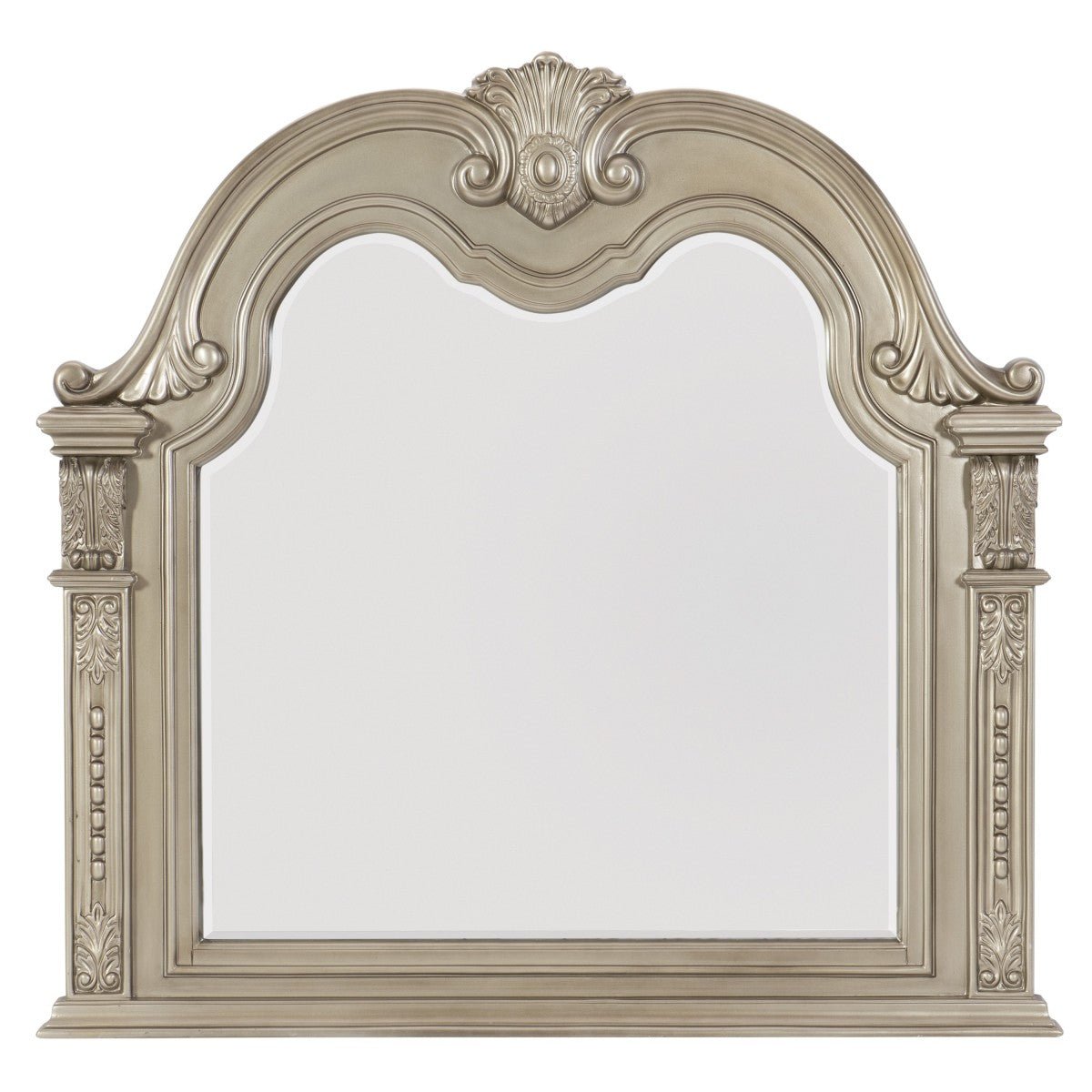 Cavalier Silver Mirror - Elegant Wall Mirror for Home Decor, Living Room, Bedroom & Bathroom - Perfect for Modern Interior Design & Selfie Background
