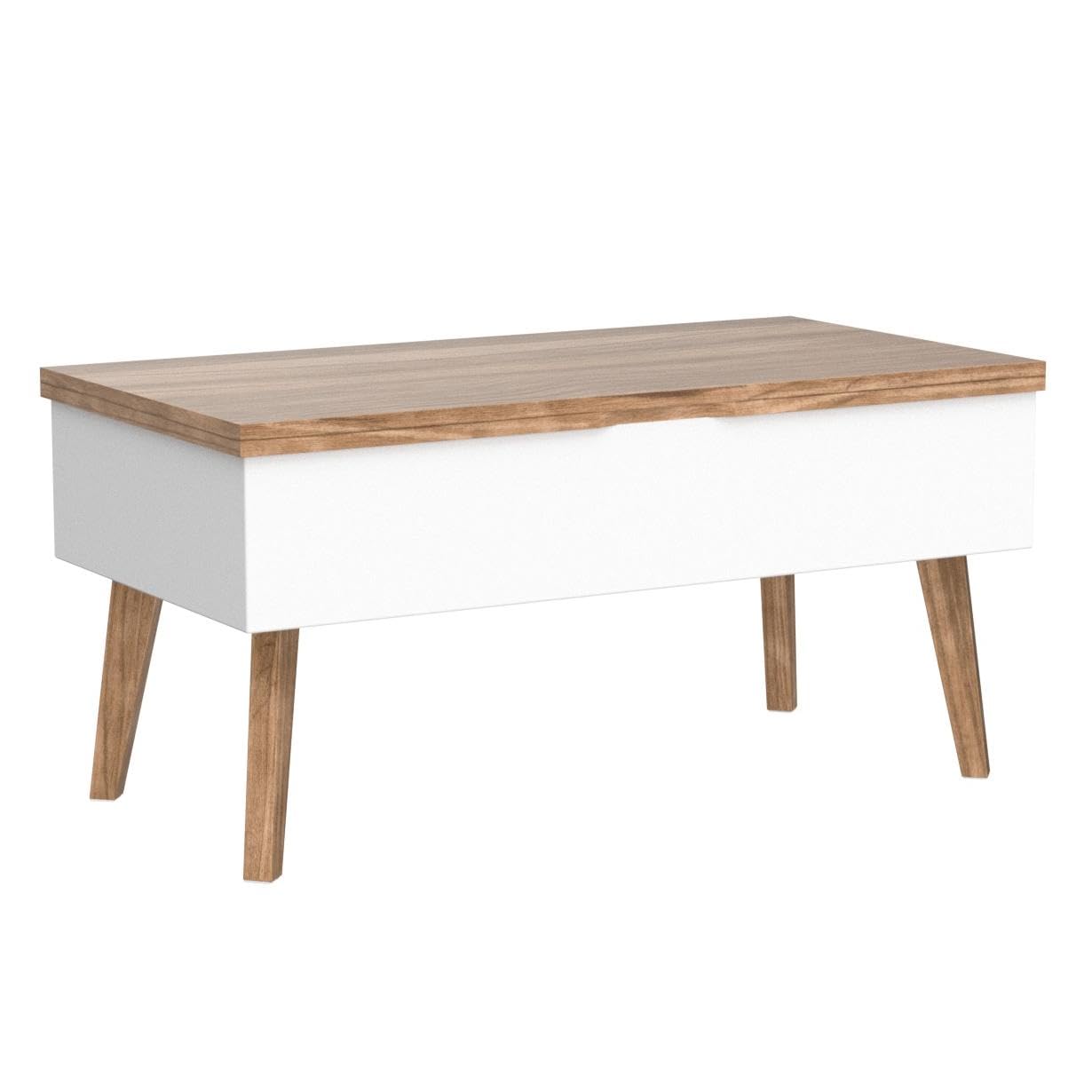 3 in 1 Lift Top Coffee Table - Easy 10-Minute Assembly, Convertible to Dining Table & Work Desk with Storage, Walnut Finish - Perfect for Small Spaces, Home Office & Living Room