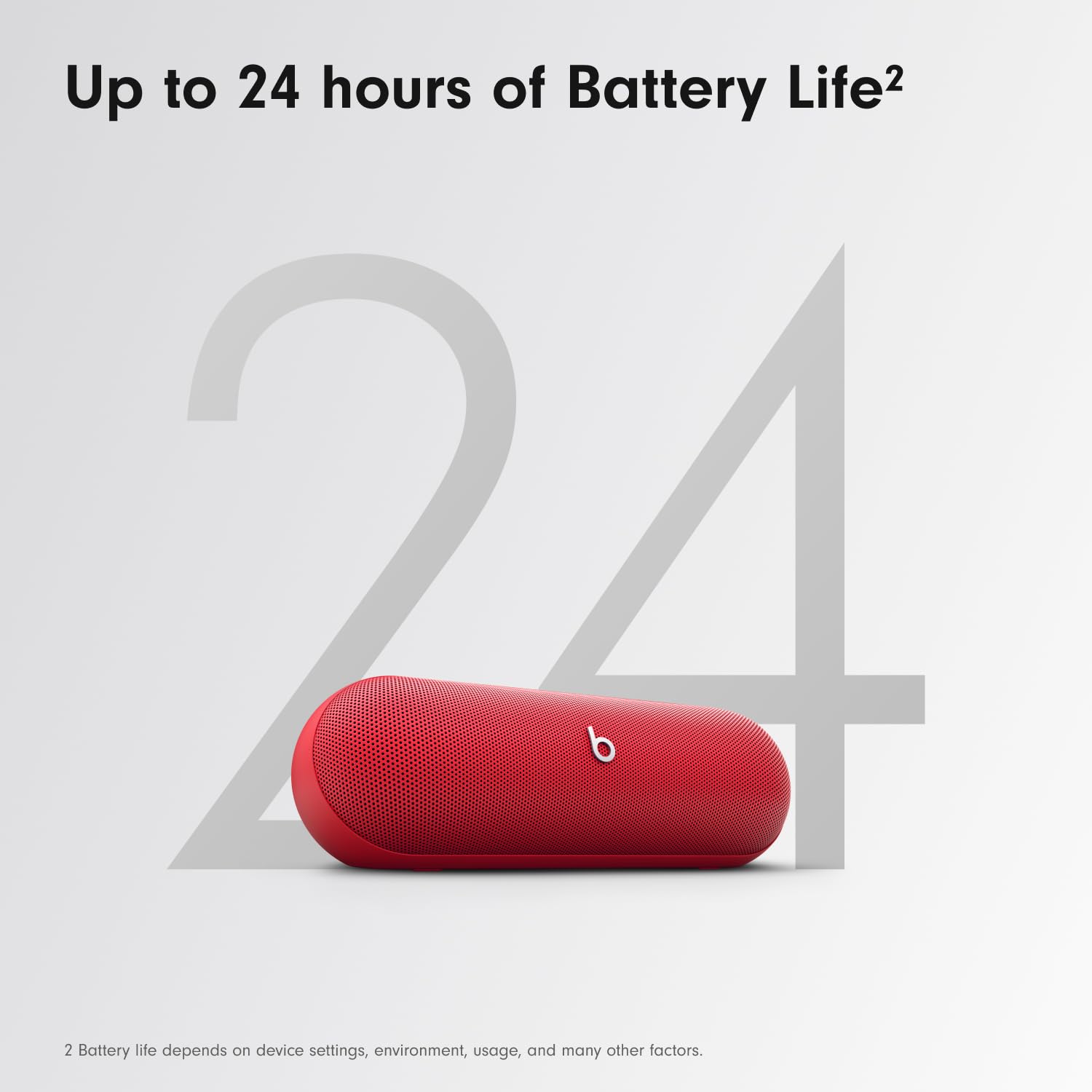 Beats Pill Wireless Bluetooth Speaker with USB-C Portable Charger - 24H Battery Life, IP67 Waterproof, Built-in Mic - Compatible with Apple iPhone & Android Phones - Perfect for Outdoor, Travel, Pool Parties (Renewed, Statement Red)