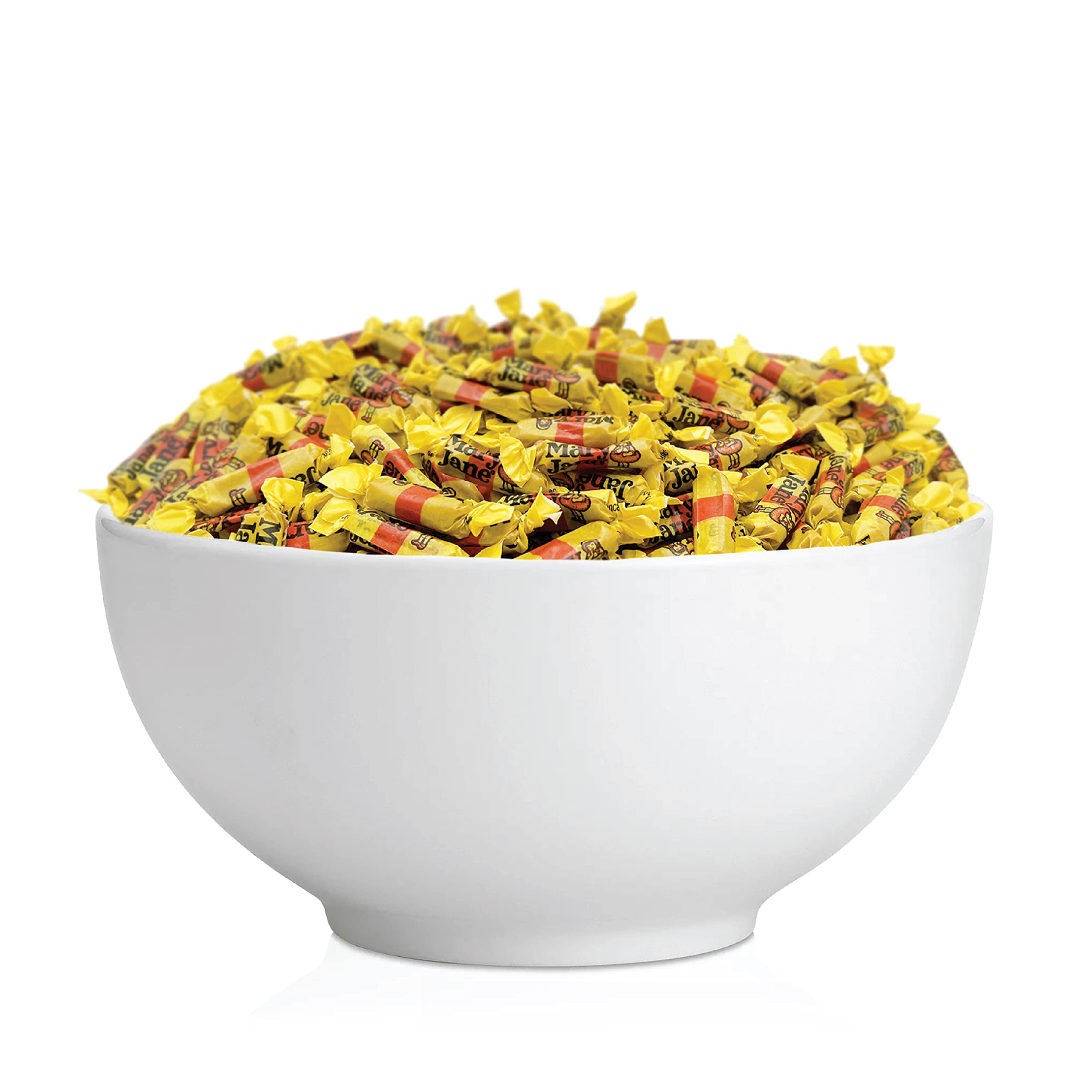 Mary Jane Taffy Candy - 2 Pound Bulk Pack (Approx 240 Pieces) - Old Fashioned Peanut Butter Chewy Candy - Perfect for Halloween Treats, Party Favors & Nostalgic Gift Giving