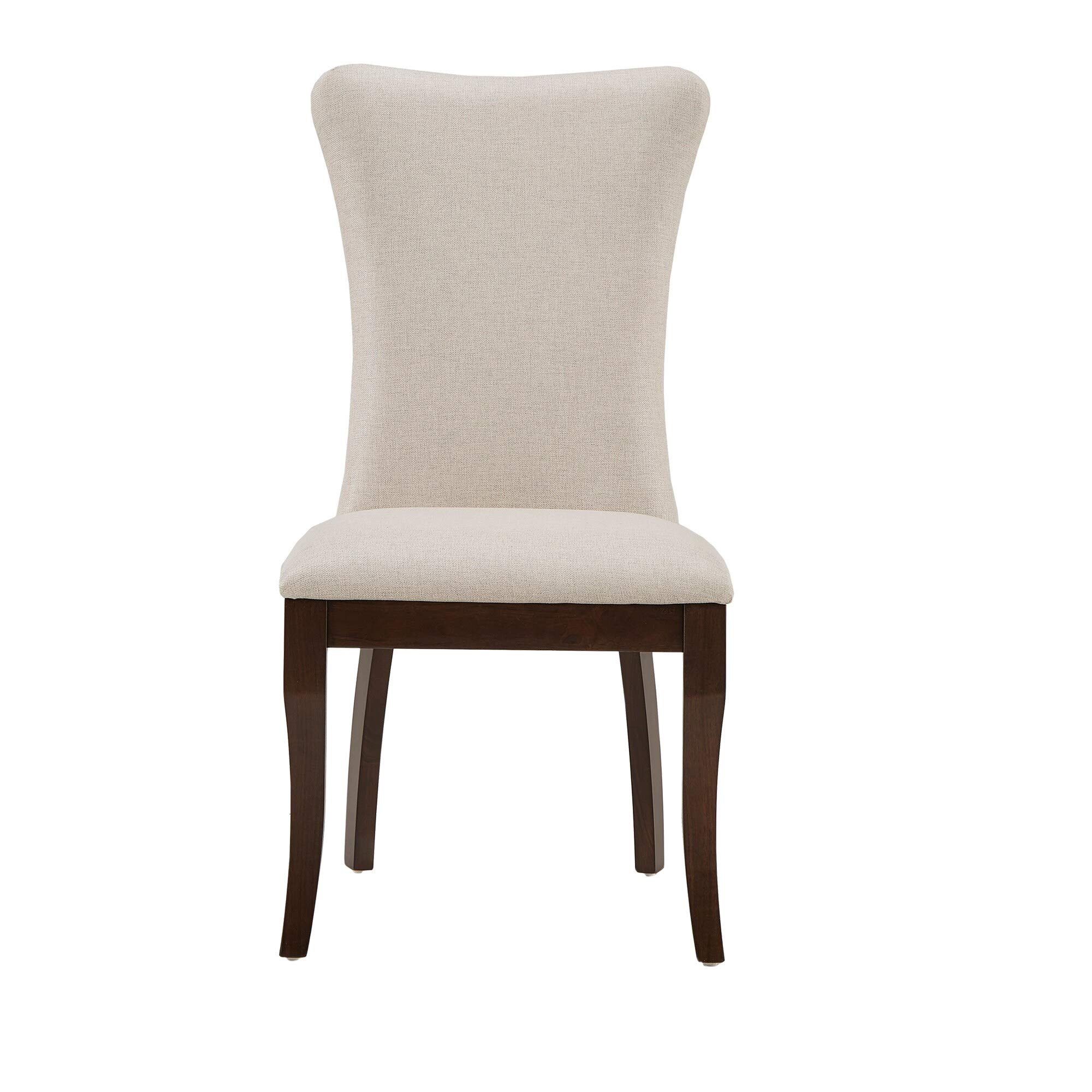 Inspire Q Willa Fabric Wingback Dining Chairs Set of 2 - Classic Upholstered Armchairs for Elegant Dining Room, Kitchen, or Breakfast Nook - Comfortable & Stylish Home Furniture