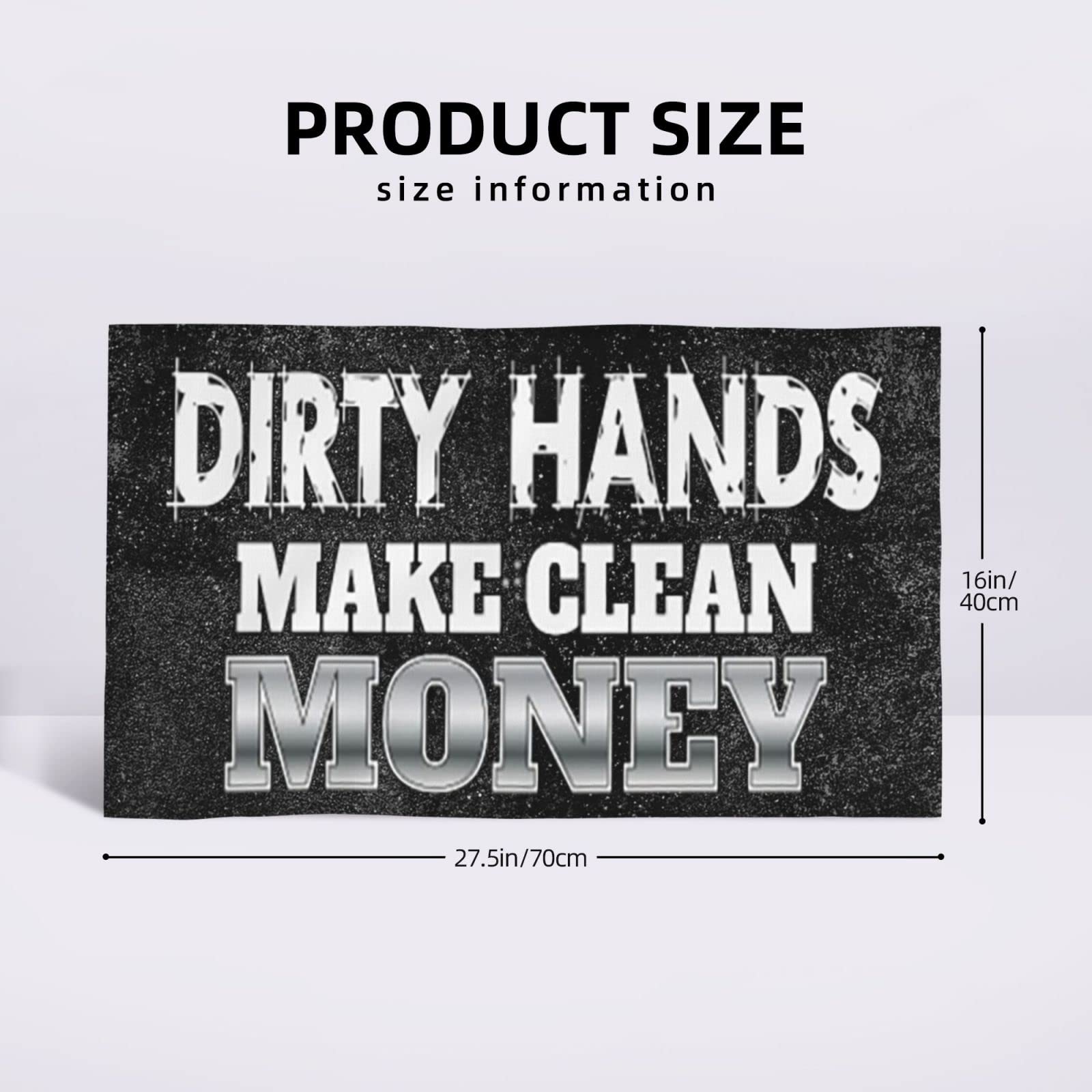 Funny Dirty Hands Wash Cloth Gift - Soft Face Towels for Women (27.5x16in) - Perfect for Bathroom & Skincare