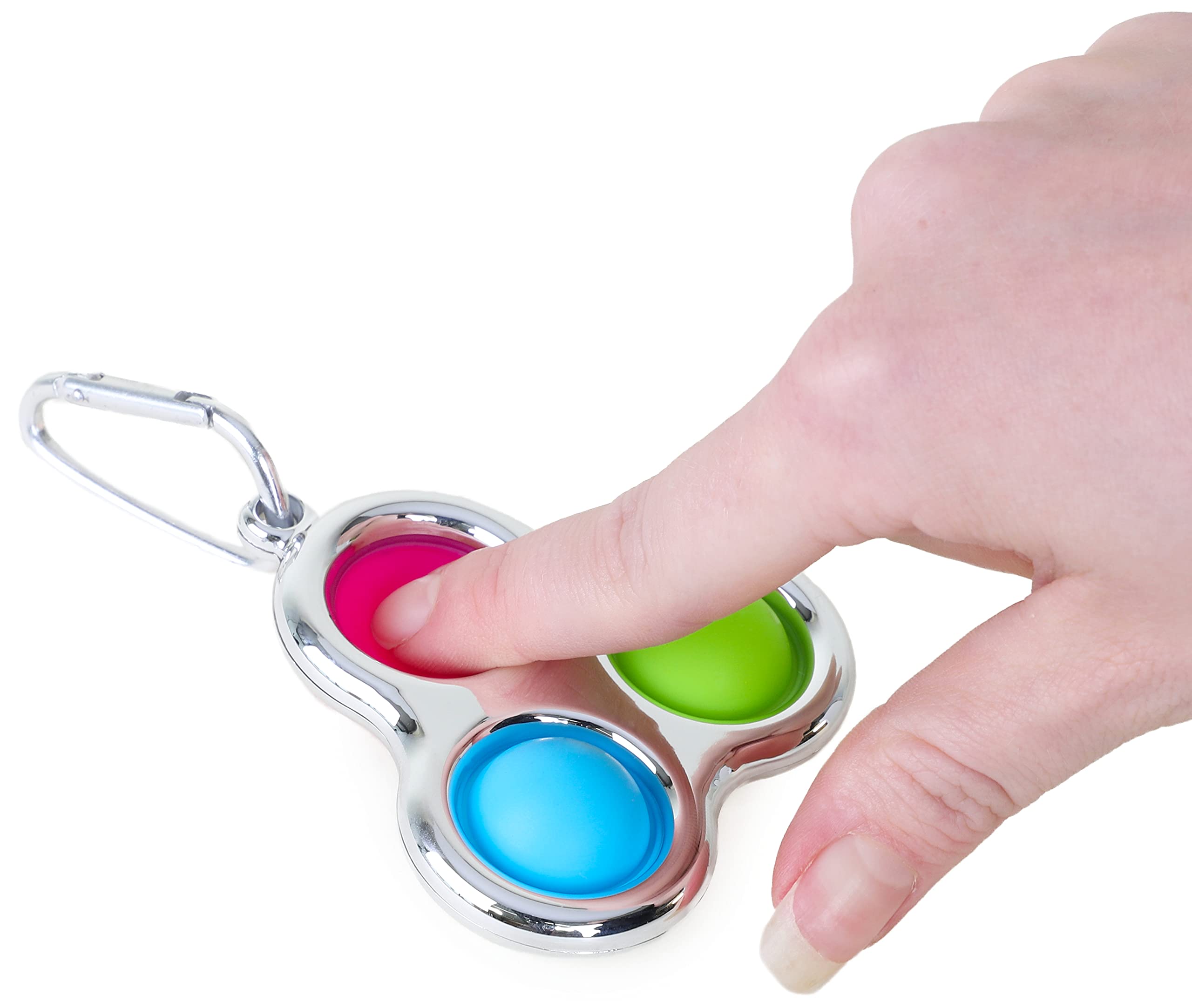 Toyland® Push Bubble Pop Sensory Fidget Toy for Stress Relief - Silver | Fun Popping Game for Kids & Adults | Perfect for Anxiety Relief, Focus & Classroom Use
