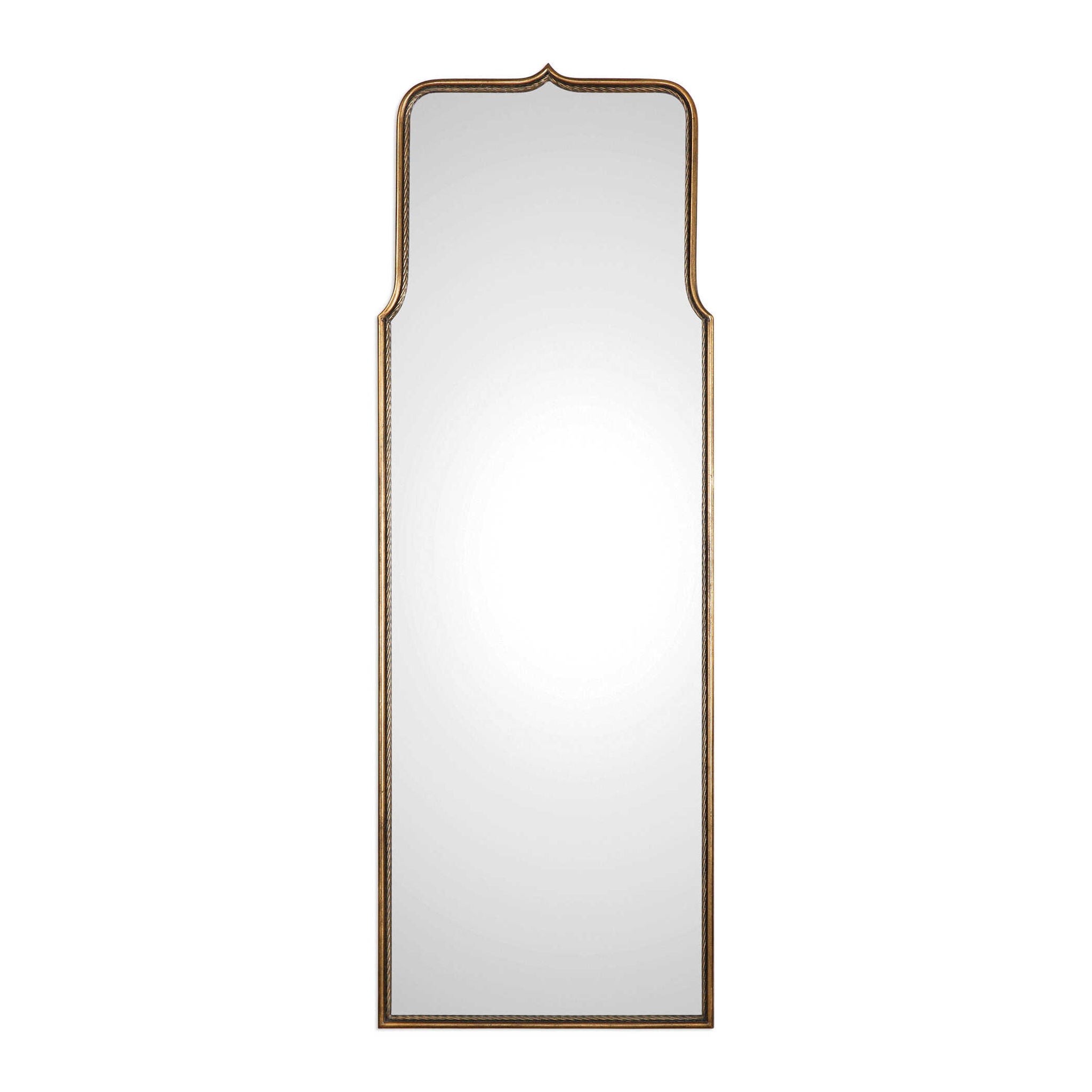 Antique Gold Wall Mirror - Vintage Full Length Floor Mirror with Beveled Edge for Living Room, Bedroom & Entryway Decor