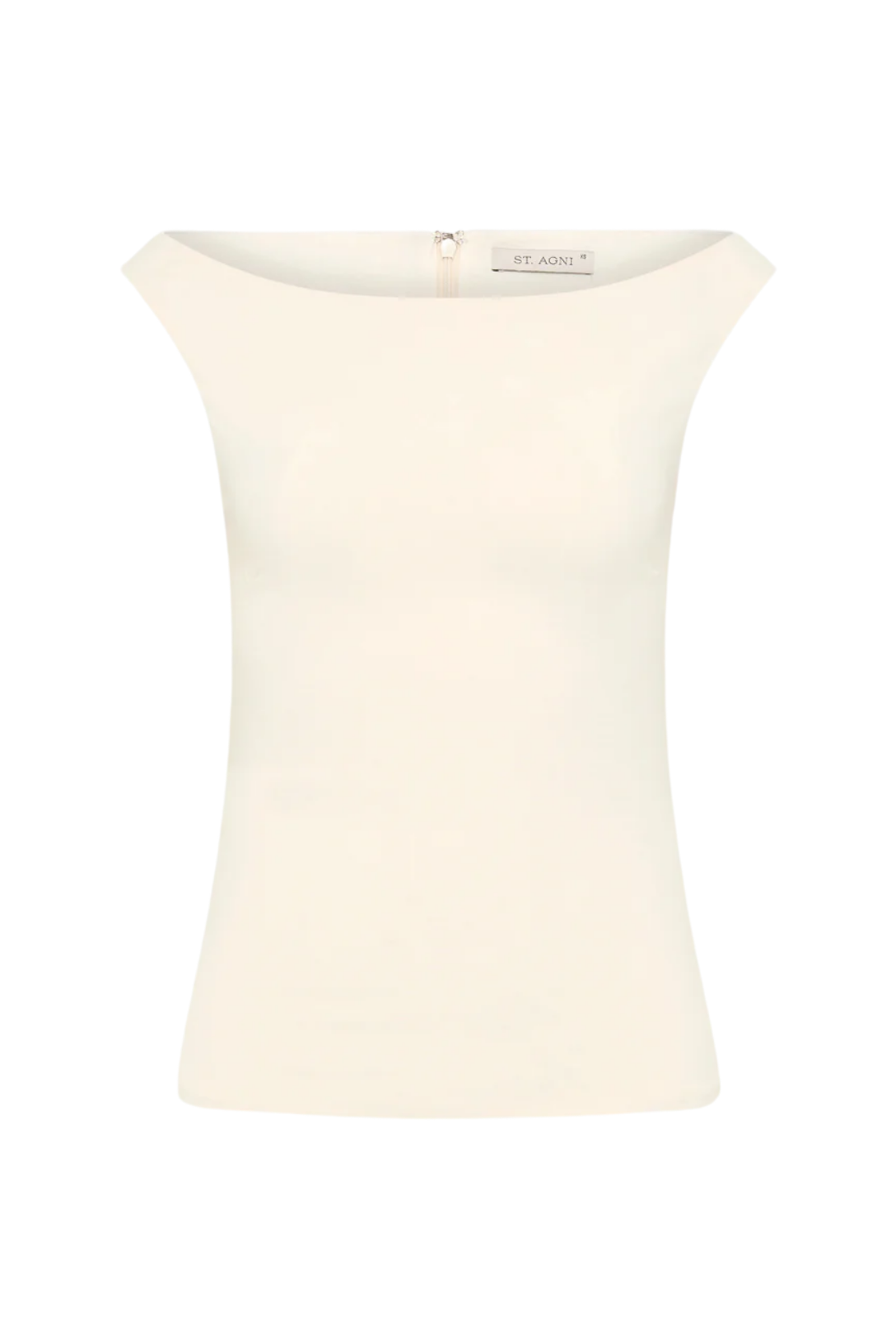 Slim Bateau Top for Women - Off White Crewneck Blouse | Perfect for Casual Wear, Office Outfits & Date Nights