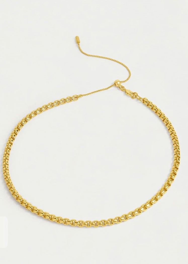 Tokyo Chain Necklace in Gold - Elegant Japanese Jewelry for Women, Dainty Layering Necklace, Perfect for Everyday Wear, Date Night & Gifts