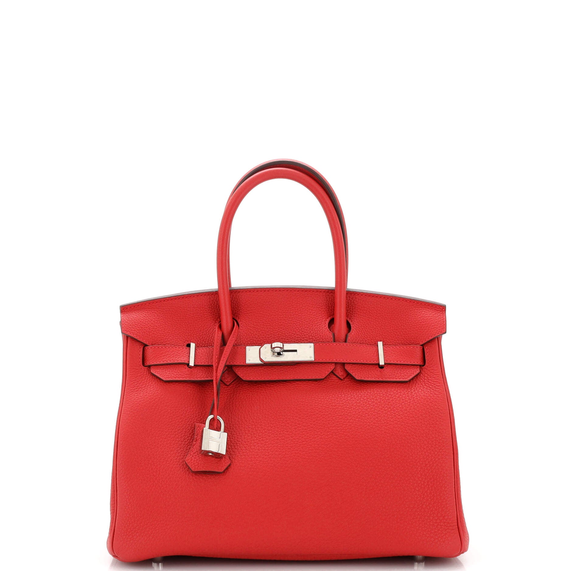 Luxury Birkin 30 Handbag in Rouge Vif Togo Leather with Palladium Hardware - Perfect for Women's Fashion, Office & Evening Events