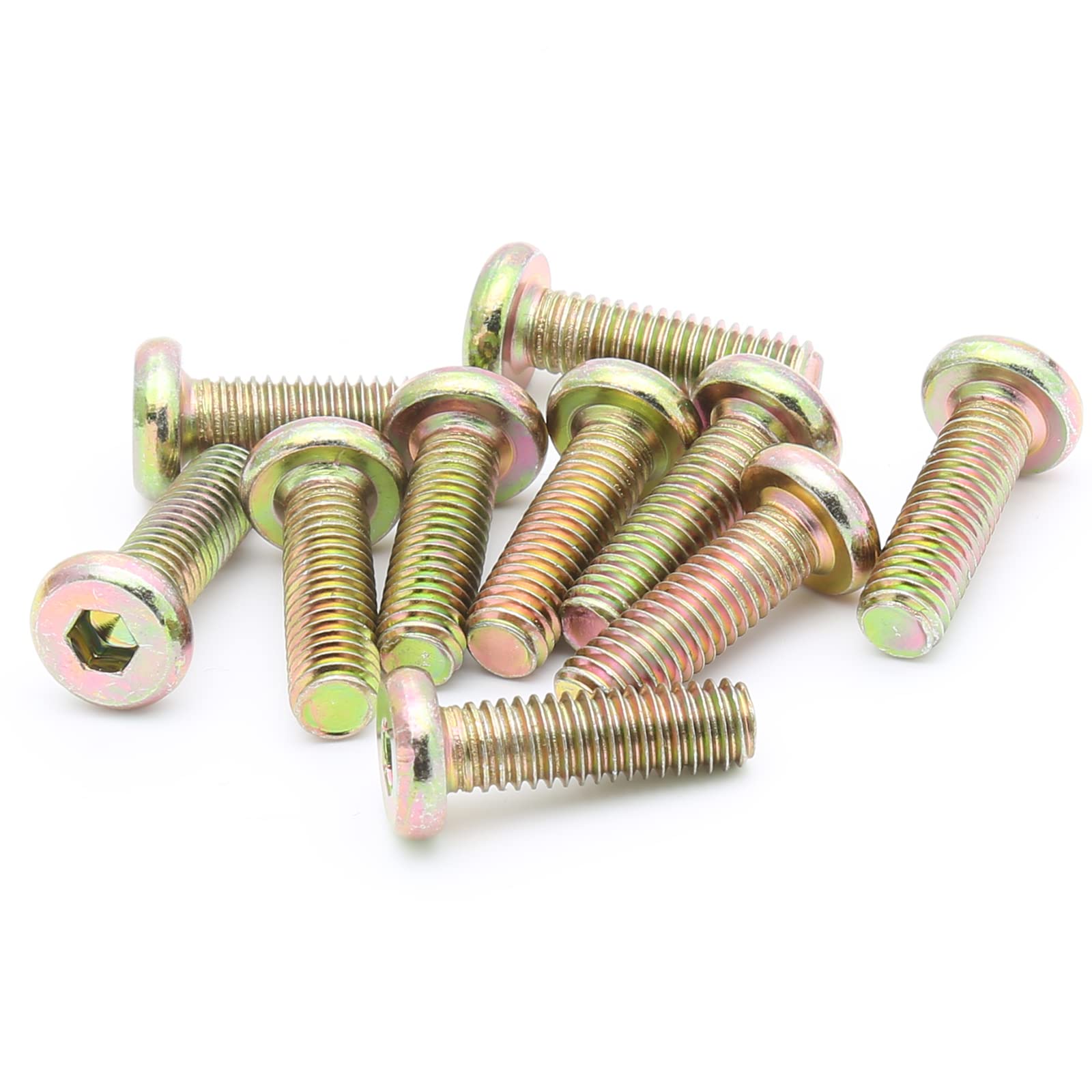10 PCS M6 x 20mm Stainless Steel Button Head Socket Cap Screws - Fully Threaded, Allen Key Drive, Bright Finish - Perfect for DIY Projects, Furniture Assembly & Automotive Repairs