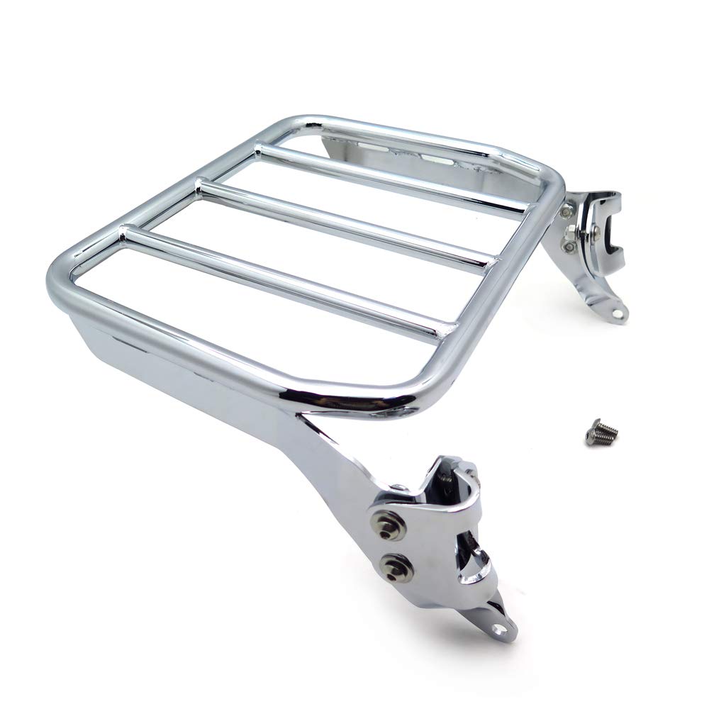 Chrome SMT Sport Luggage Rack for 2018-2020 Harley Davidson Fat Boy & Breakout - Heavy Duty Motorcycle Sissy Bar Accessory - Perfect for Long Rides & Touring
