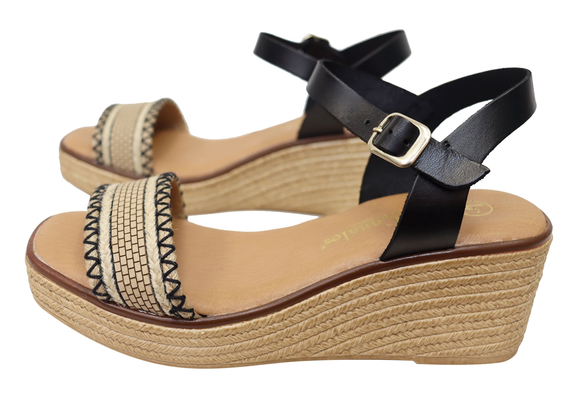 Lola Canales Pambula Women's Spanish Leather Wedge Sandals - Comfortable Summer Shoes for Beach, Vacation & Casual Outings