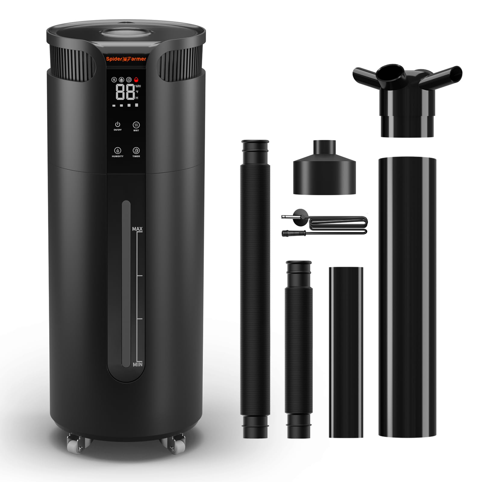 Spider Farmer 16L Large Room Cool Mist Humidifier with Humidistat & Timer - Ultrasonic Top Fill Plant Humidifier for Grow Tents, Mushroom Greenhouses, Bedrooms - Perfect for Indoor Gardening, Plant Care & Home Comfort