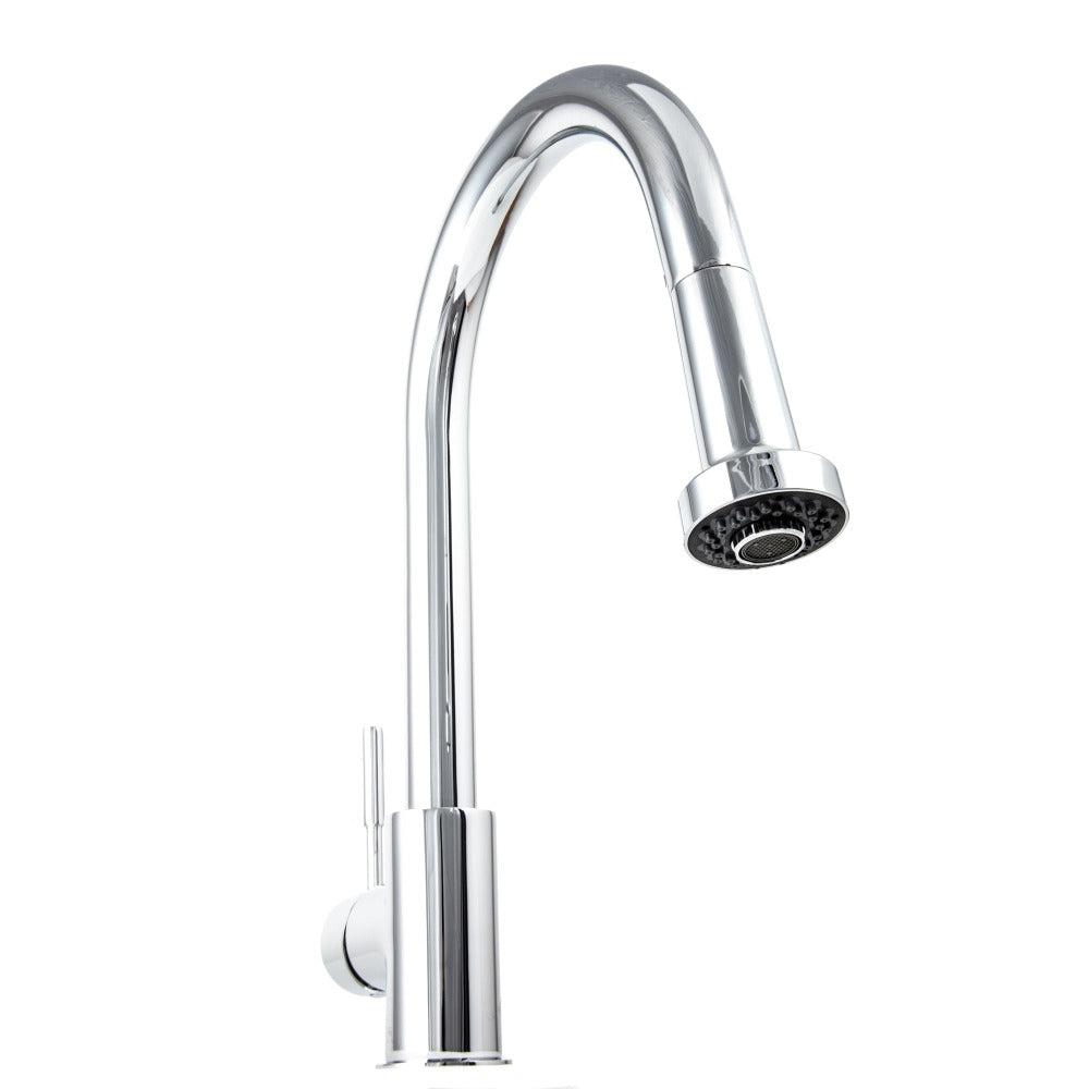 ZLINE Monet Pull Down Single Handle Chrome Kitchen Faucet - Modern High Arc Sprayer for Sink, Dishwashing & Food Prep (MON KF CH)