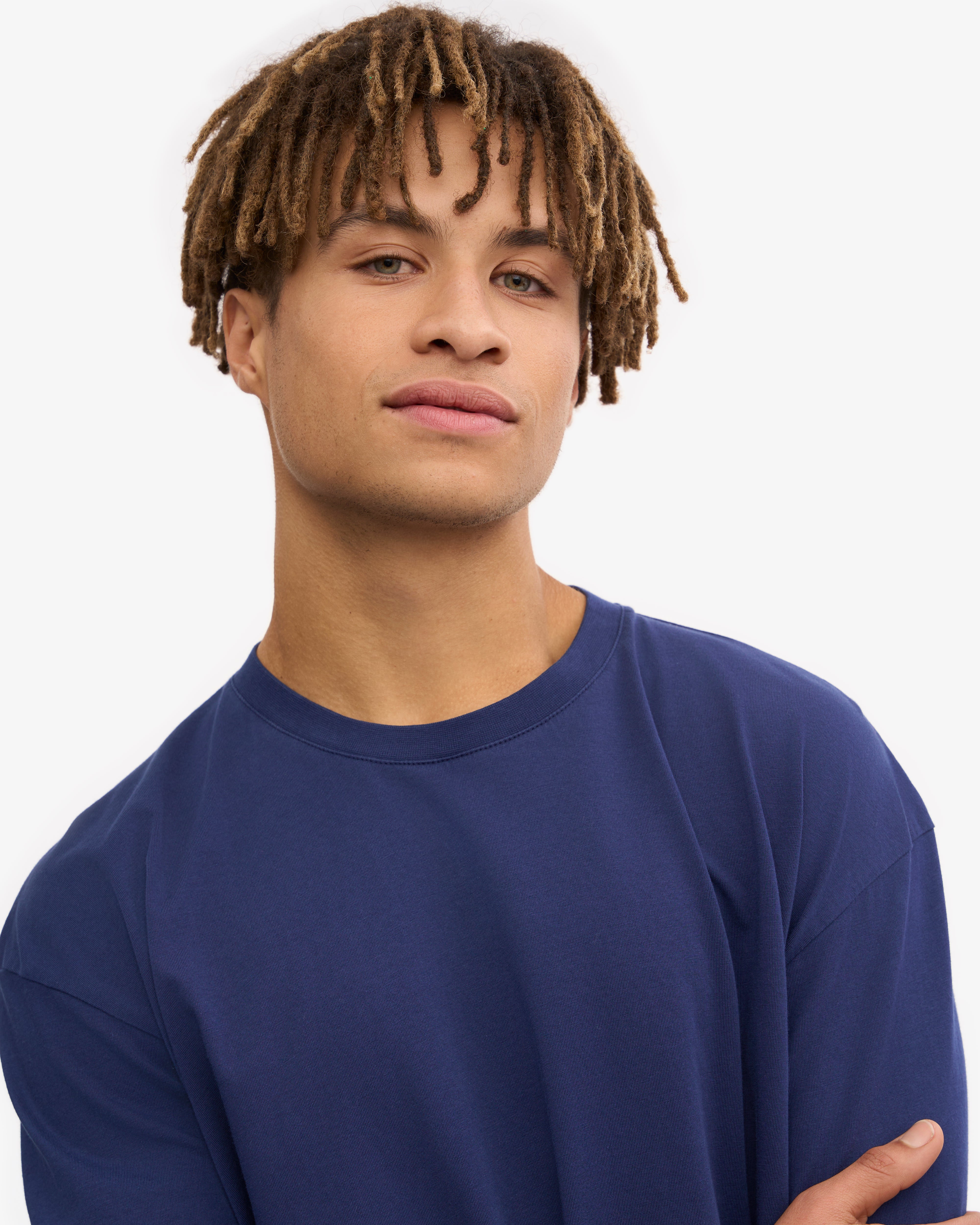 Oversized Organic Cotton T-Shirt for Women - Soft & Comfortable Marine Blue Tee - Perfect for Casual Wear, Loungewear & Everyday Outfits
