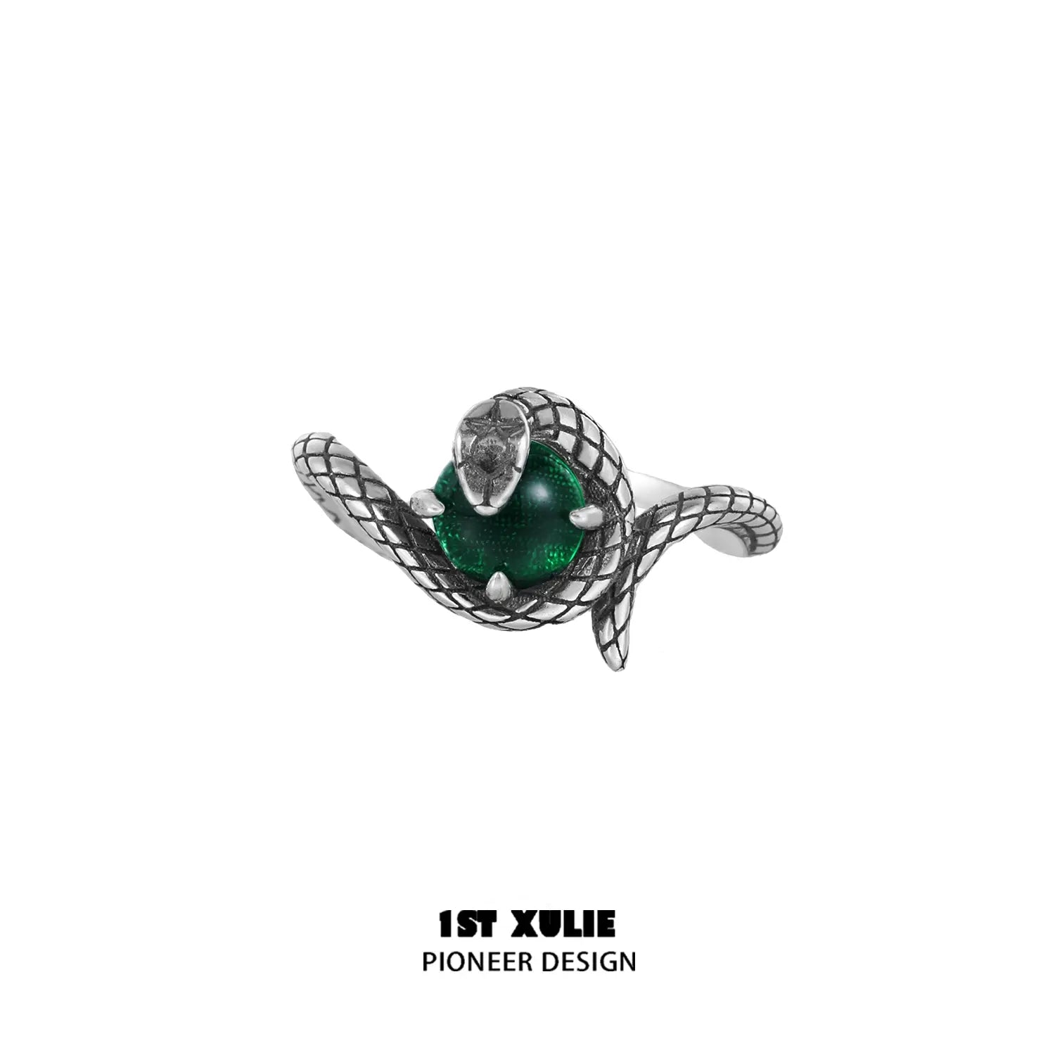 S925 Sterling Silver Snake Bite Couple Rings with Energy Crystals - Matching Promise Rings for Couples, Anniversary Gifts, and Spiritual Jewelry